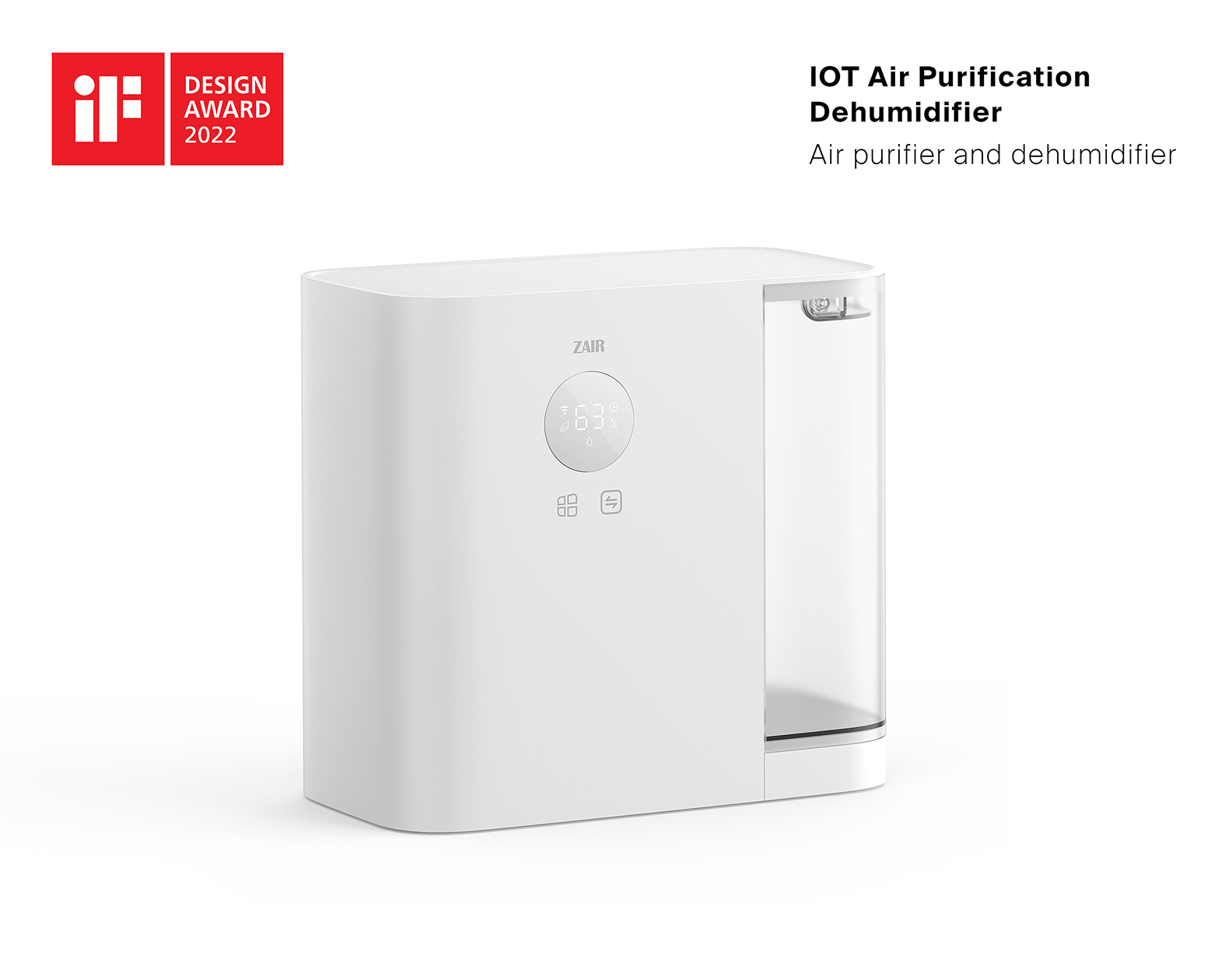 industrial design，product design，Modeling and rendering，Household appliances，If design award，German if Award，Intelligent design，Air dehumidifier，