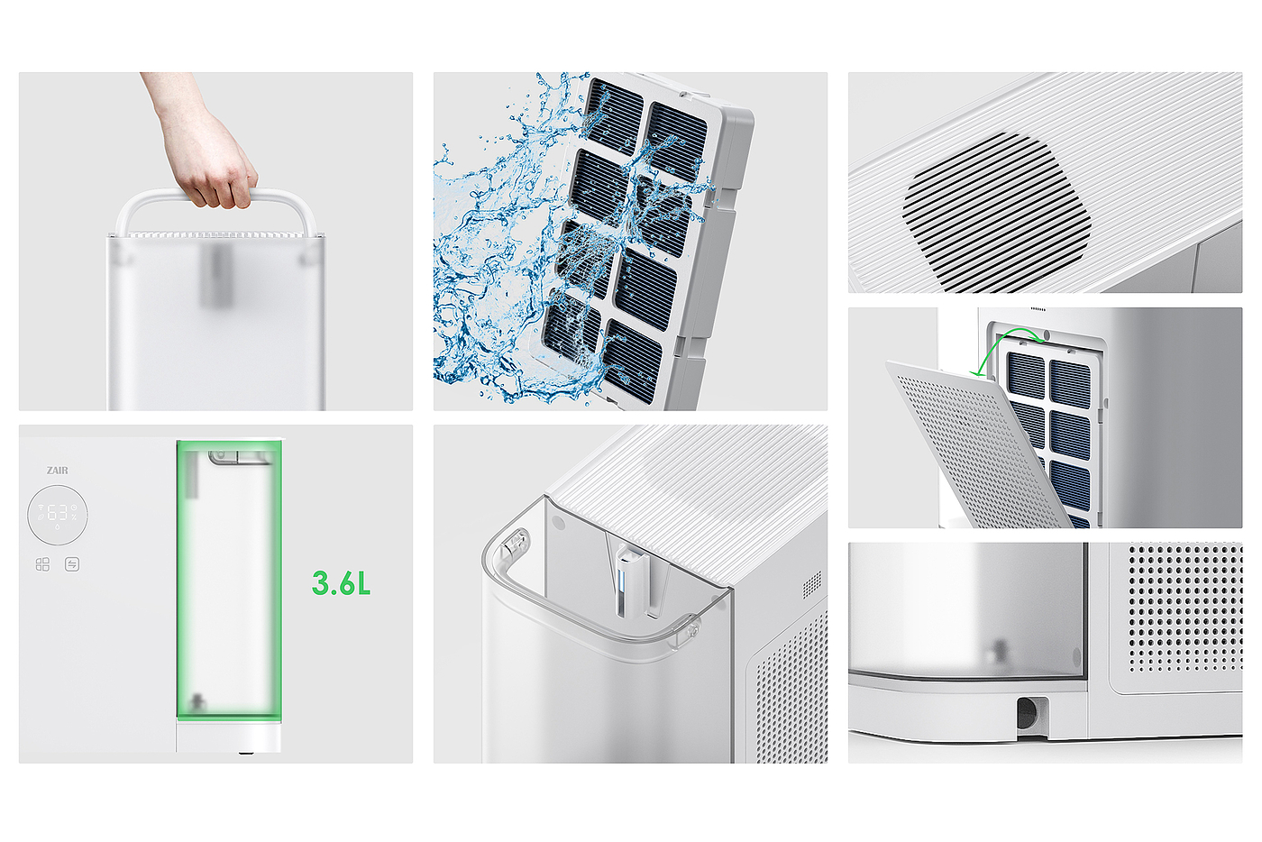 industrial design，product design，Modeling and rendering，Household appliances，If design award，German if Award，Intelligent design，Air dehumidifier，