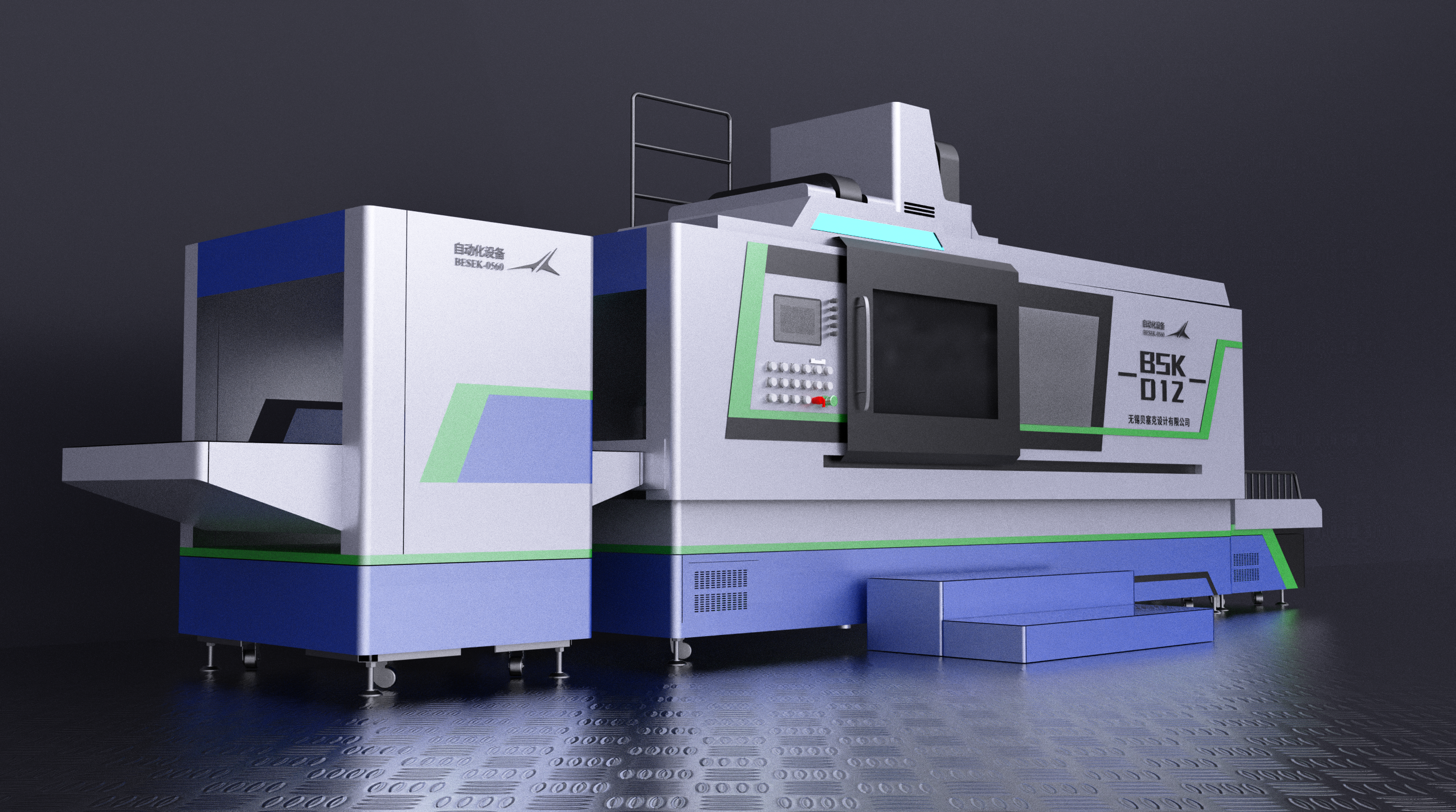 Mechanical equipment design，Commercial design，Industrial equipment design，Sheet metal equipment design，Modeling design，Equipment appearance design，Machining center machine tool，Besek design，