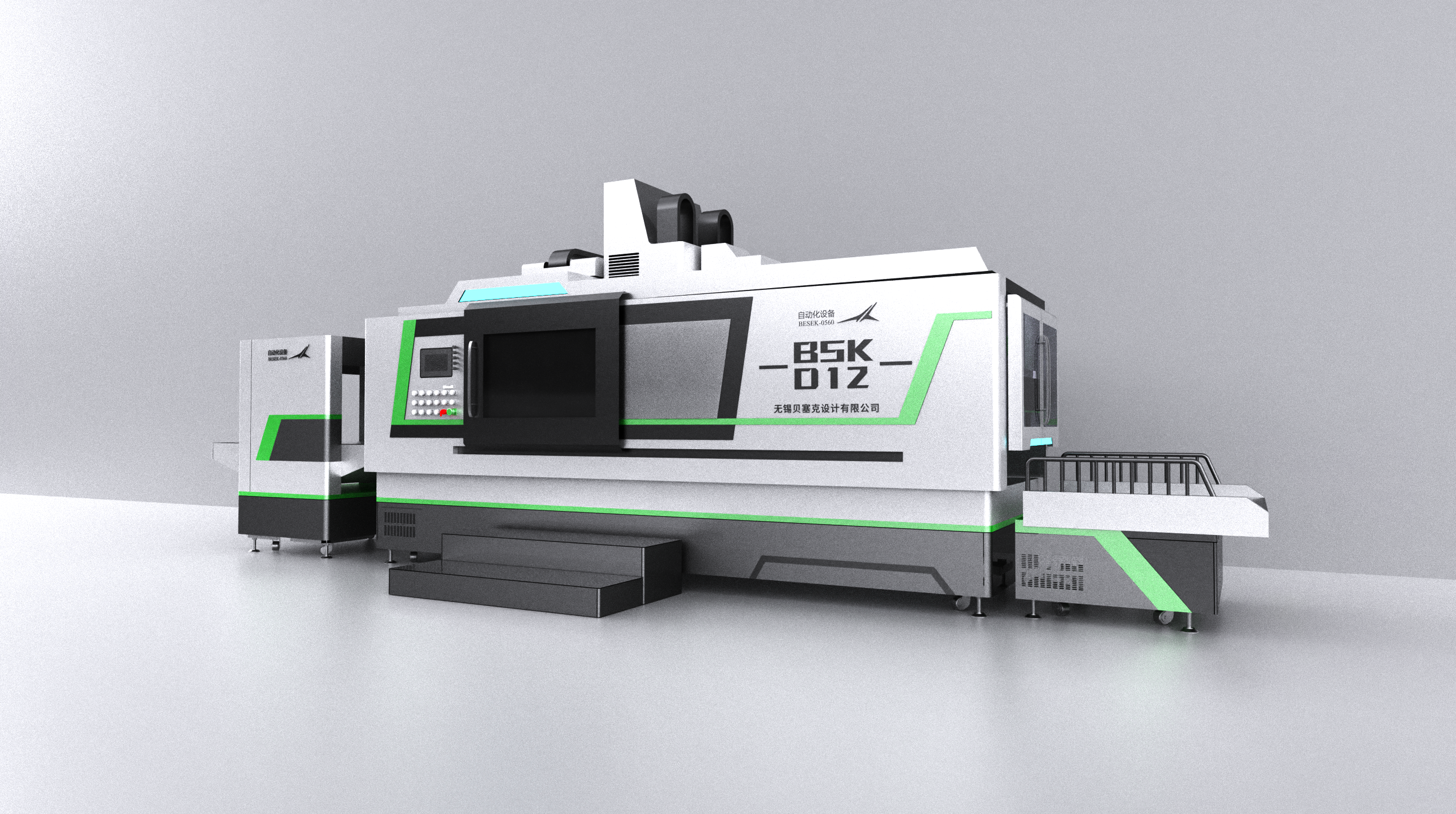 Mechanical equipment design，Commercial design，Industrial equipment design，Sheet metal equipment design，Modeling design，Equipment appearance design，Machining center machine tool，Besek design，