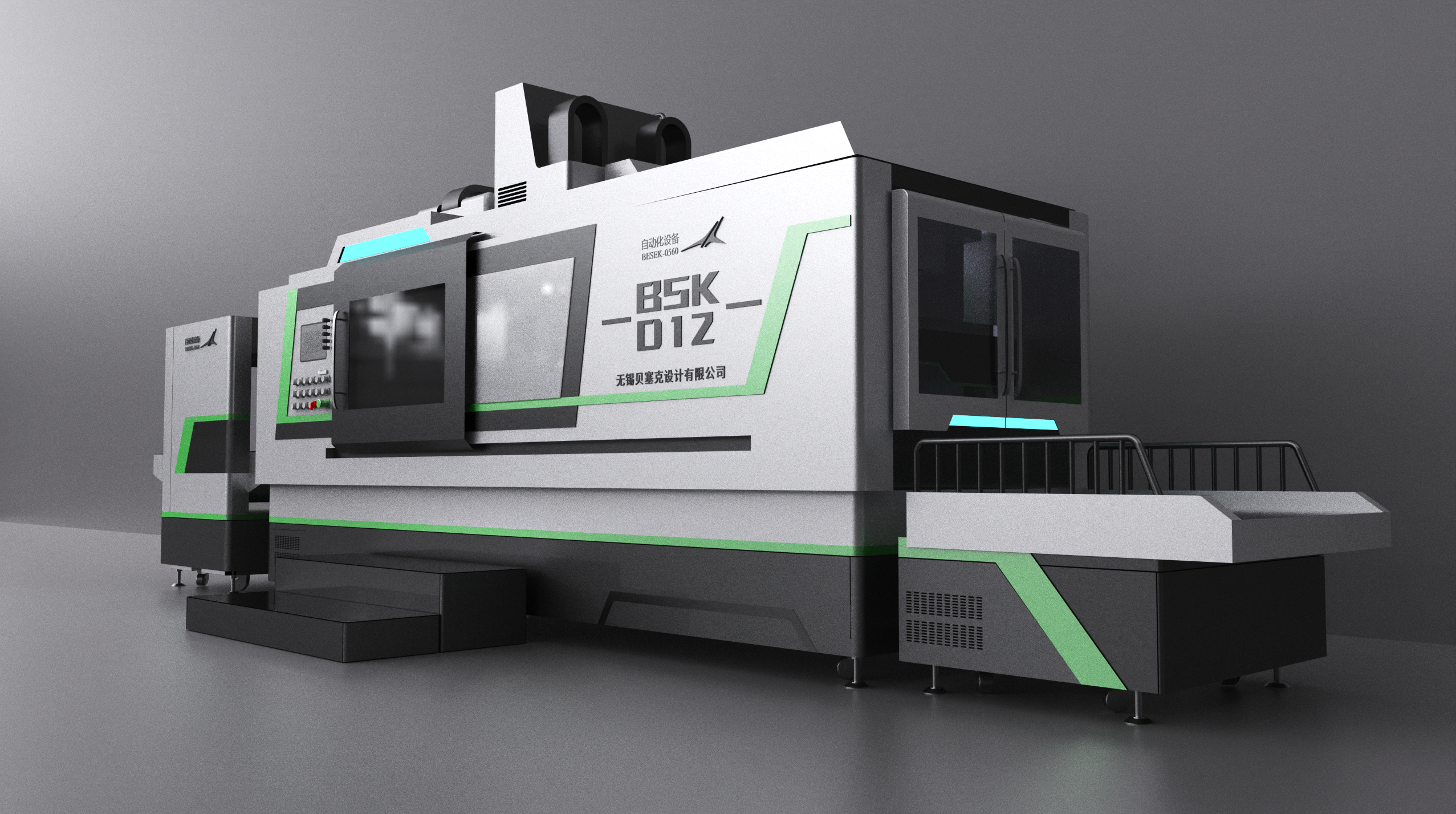 Mechanical equipment design，Commercial design，Industrial equipment design，Sheet metal equipment design，Modeling design，Equipment appearance design，Machining center machine tool，Besek design，