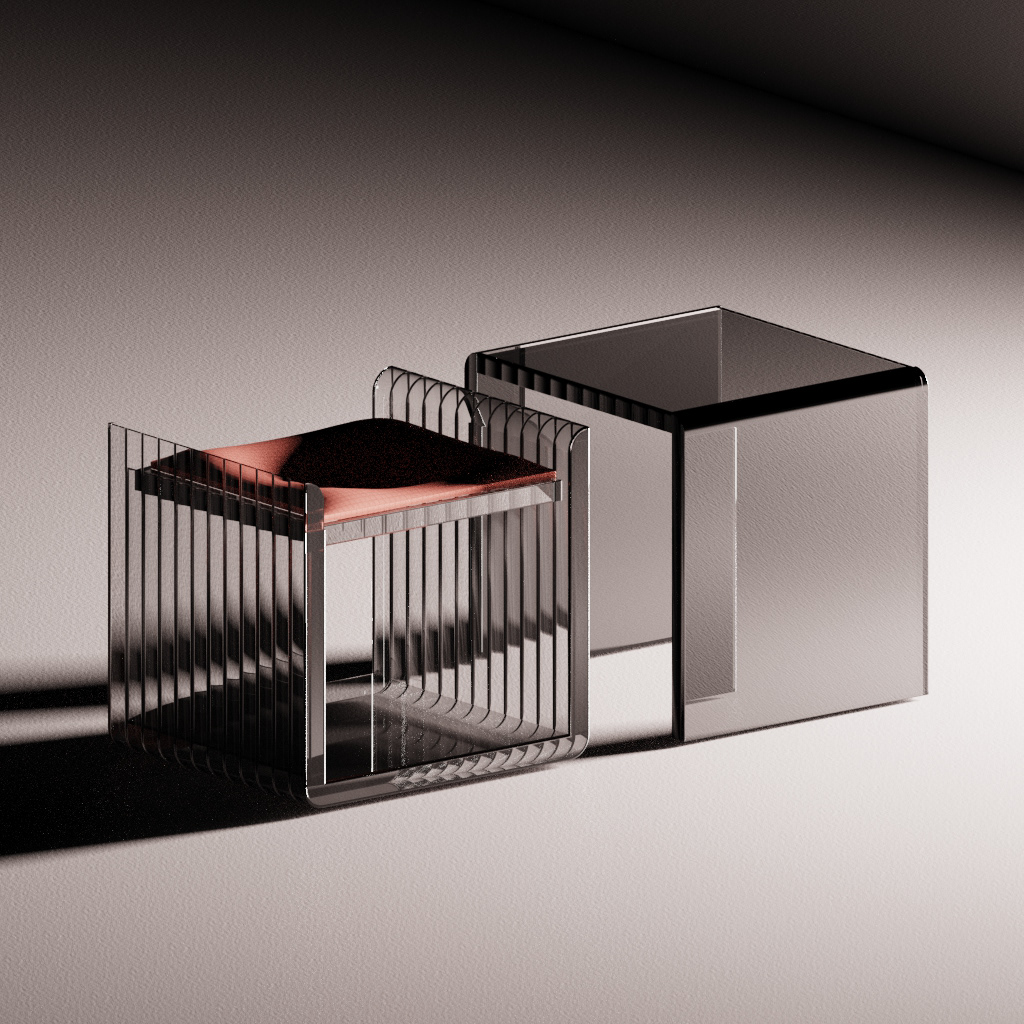 Side table，Cube，Geometry，Chain stool，product design，Appearance design，