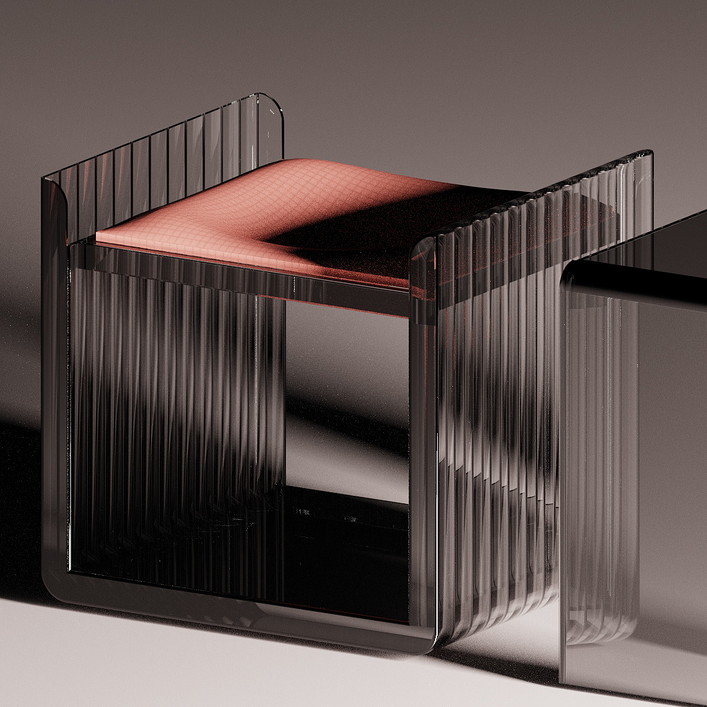 边桌，立方体，几何体，连锁凳子，产品设计，外观设计，