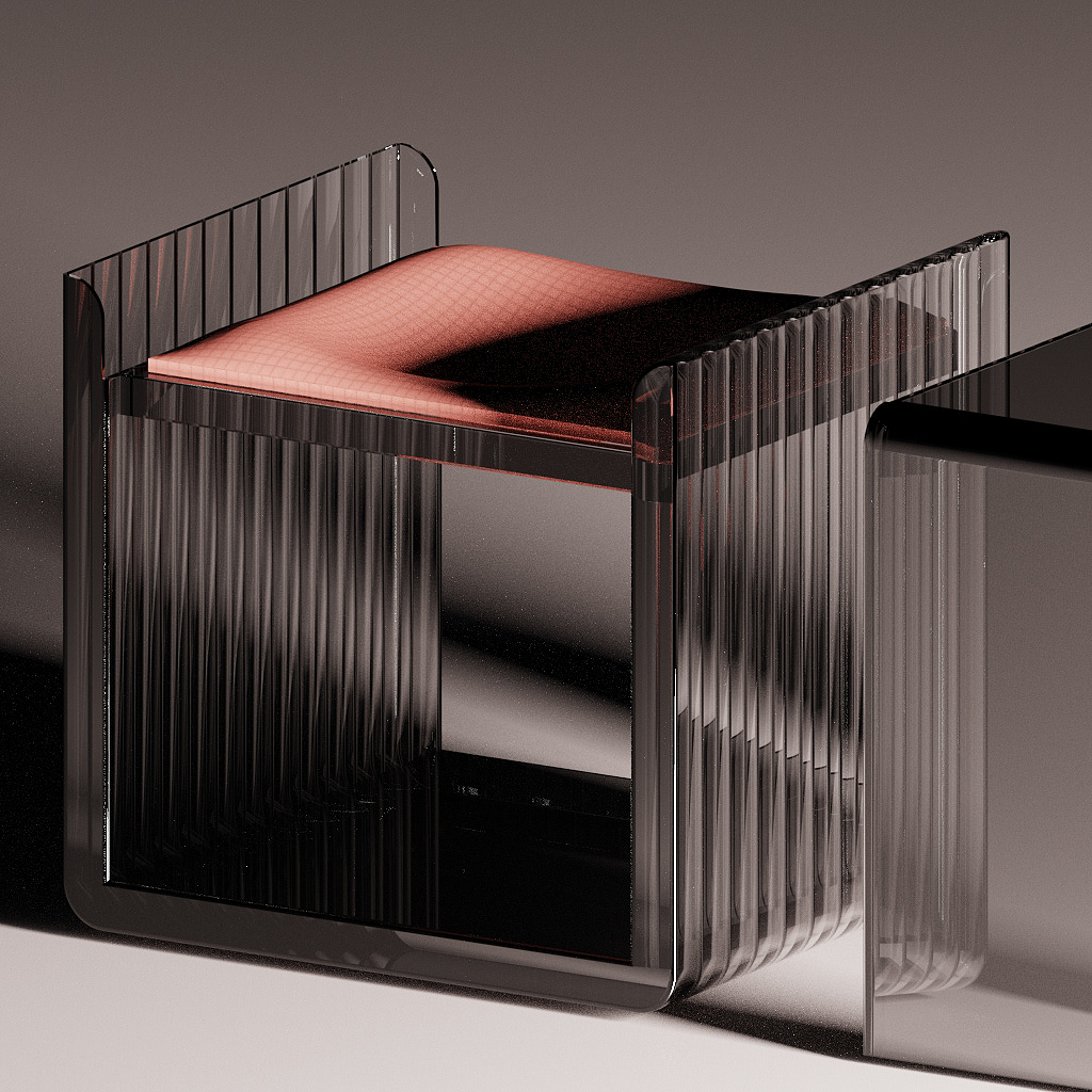 Side table，Cube，Geometry，Chain stool，product design，Appearance design，