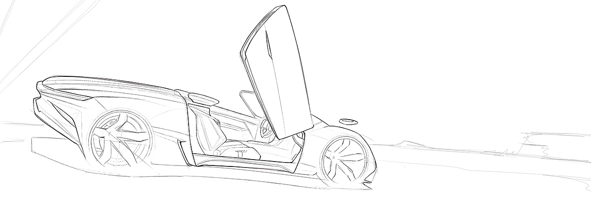 automobile，vehicle，Hand drawn，product design，