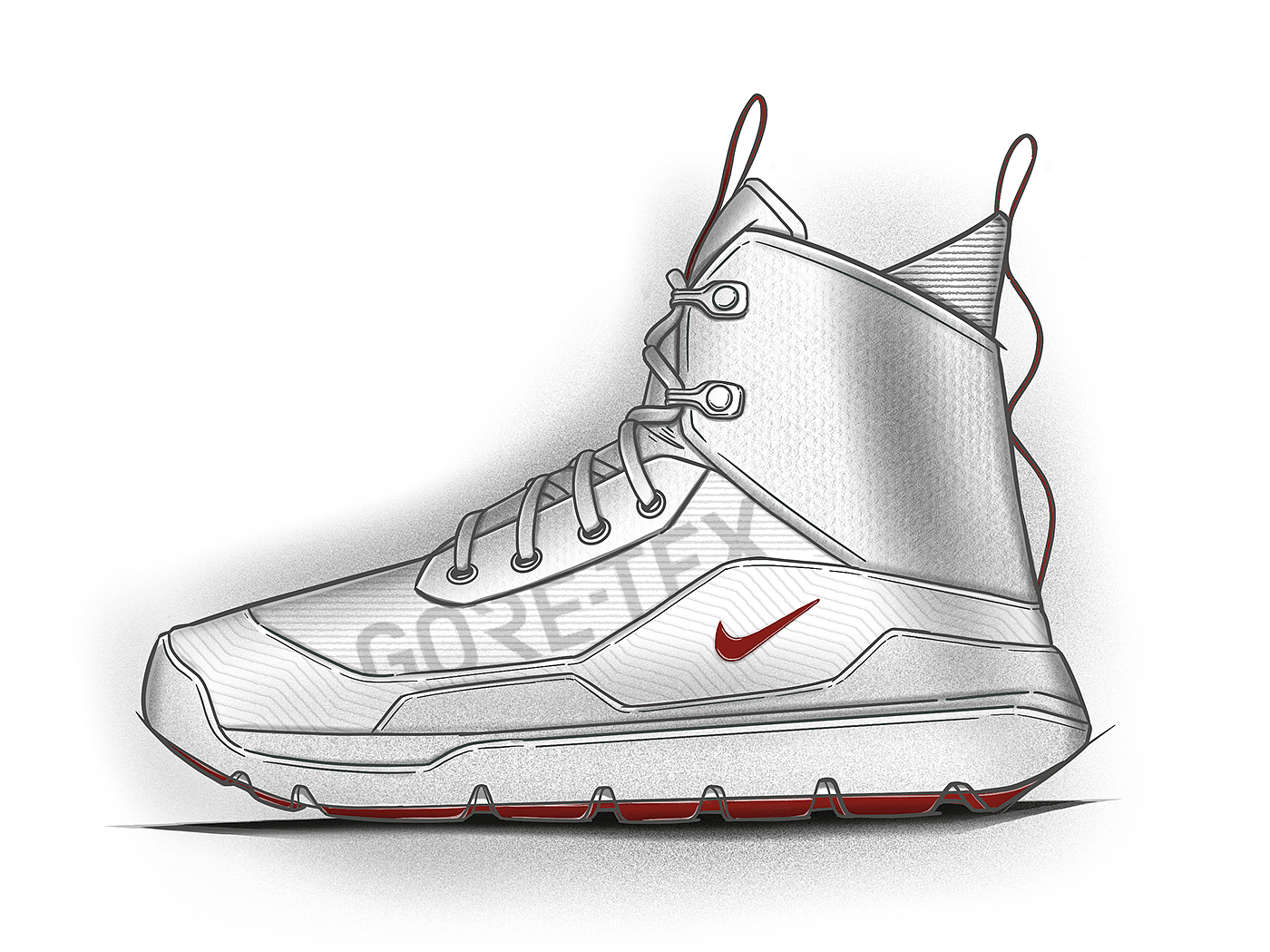 nike，鞋，草图，速写，鞋类设计，