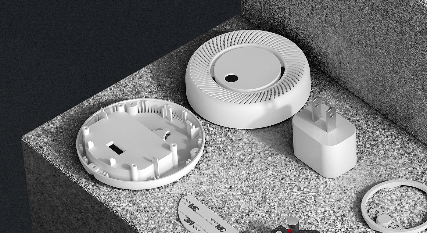 a burglar alarm，Security Products ，Smart home，Household products，industrial design，Product appearance design，Structural design，Intelligent Electronics，