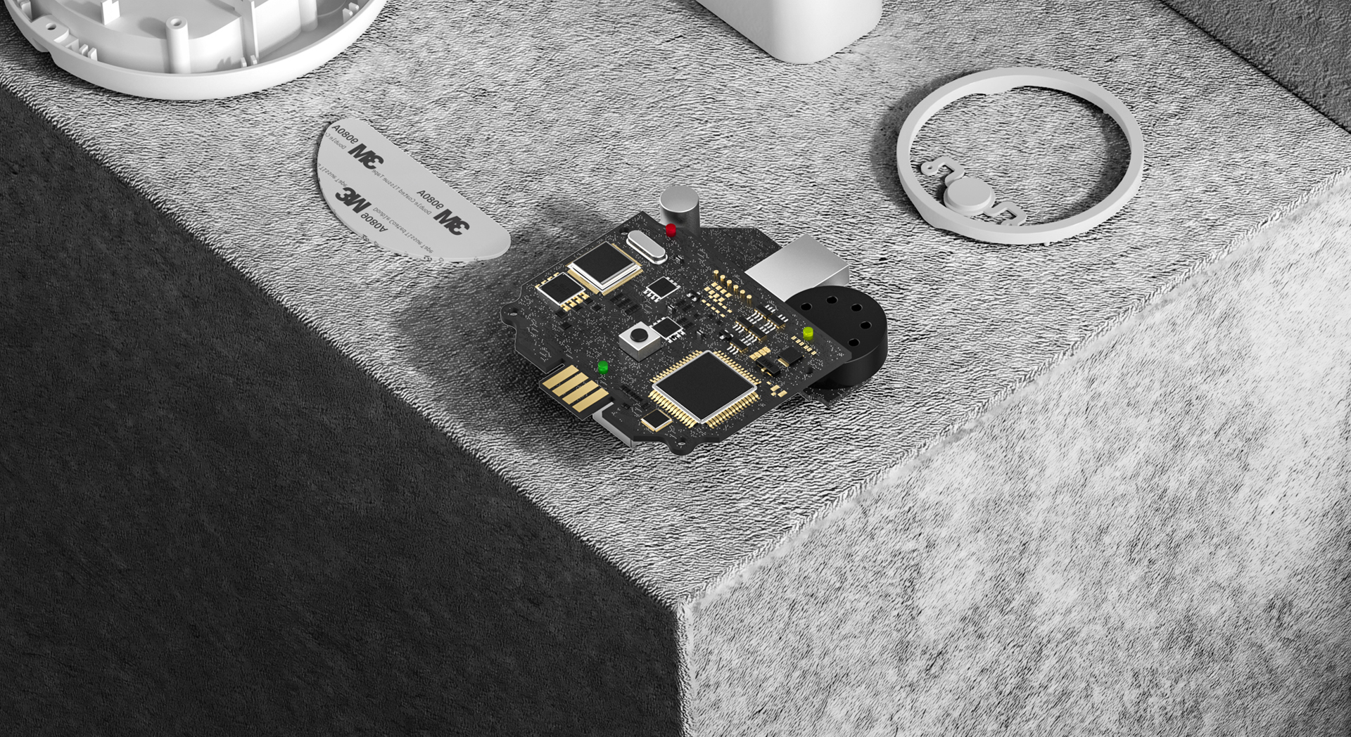 a burglar alarm，Security Products ，Smart home，Household products，industrial design，Product appearance design，Structural design，Intelligent Electronics，