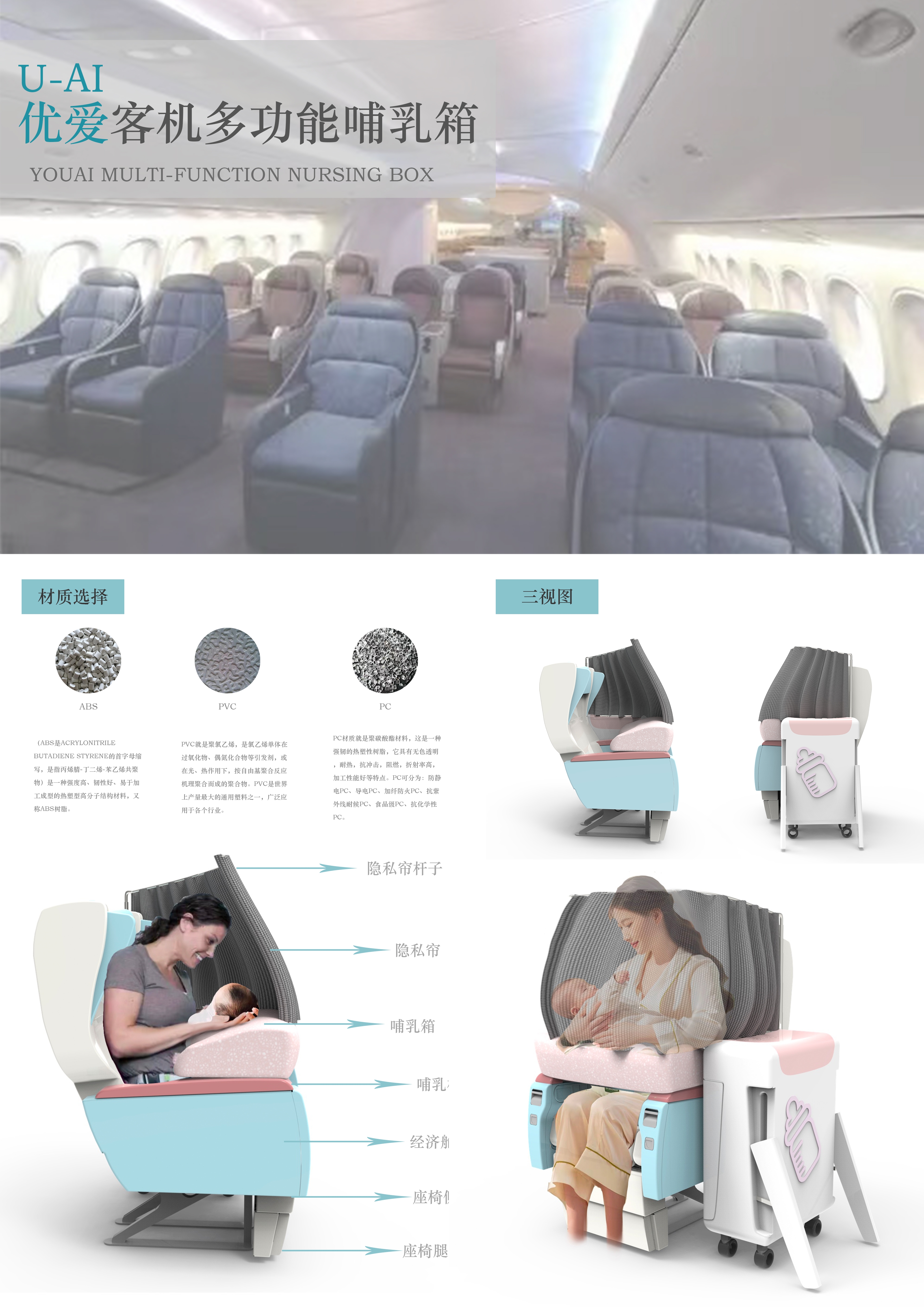 product design，industrial design，Breast-feeding box design，Luggage design，multi-function，