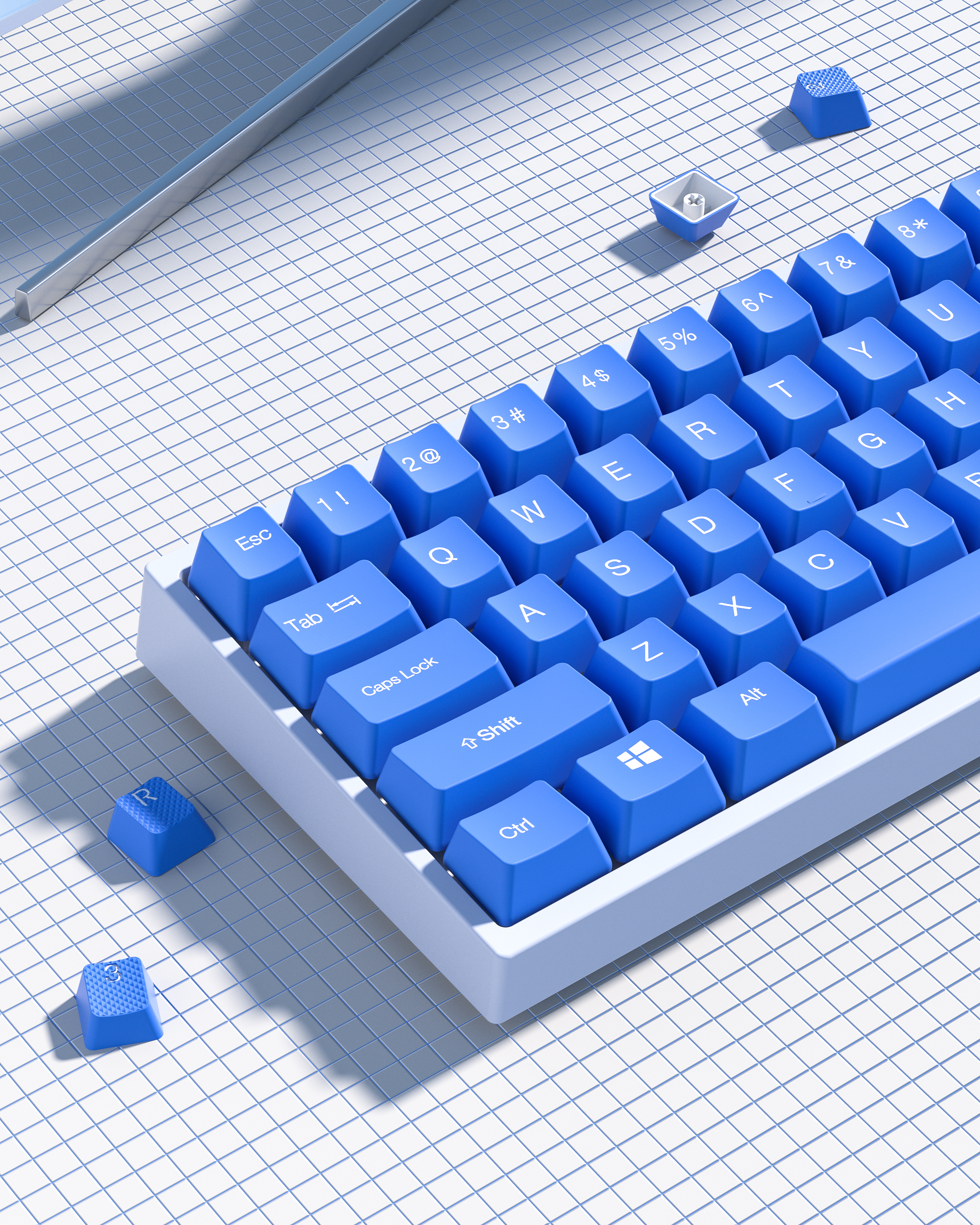 Original works，Industry / products，keyboard，Clean and bright，electronic product，three-dimensional，scene，
