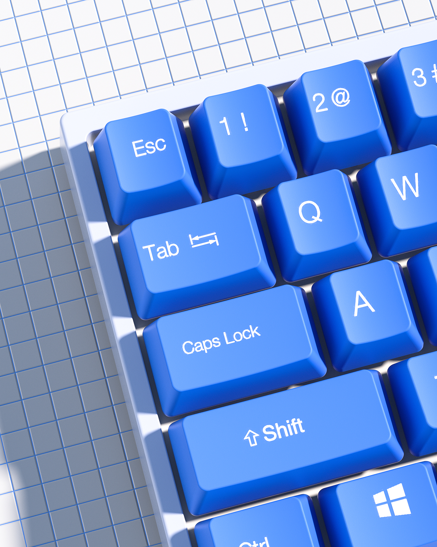 Original works，Industry / products，keyboard，Clean and bright，electronic product，three-dimensional，scene，
