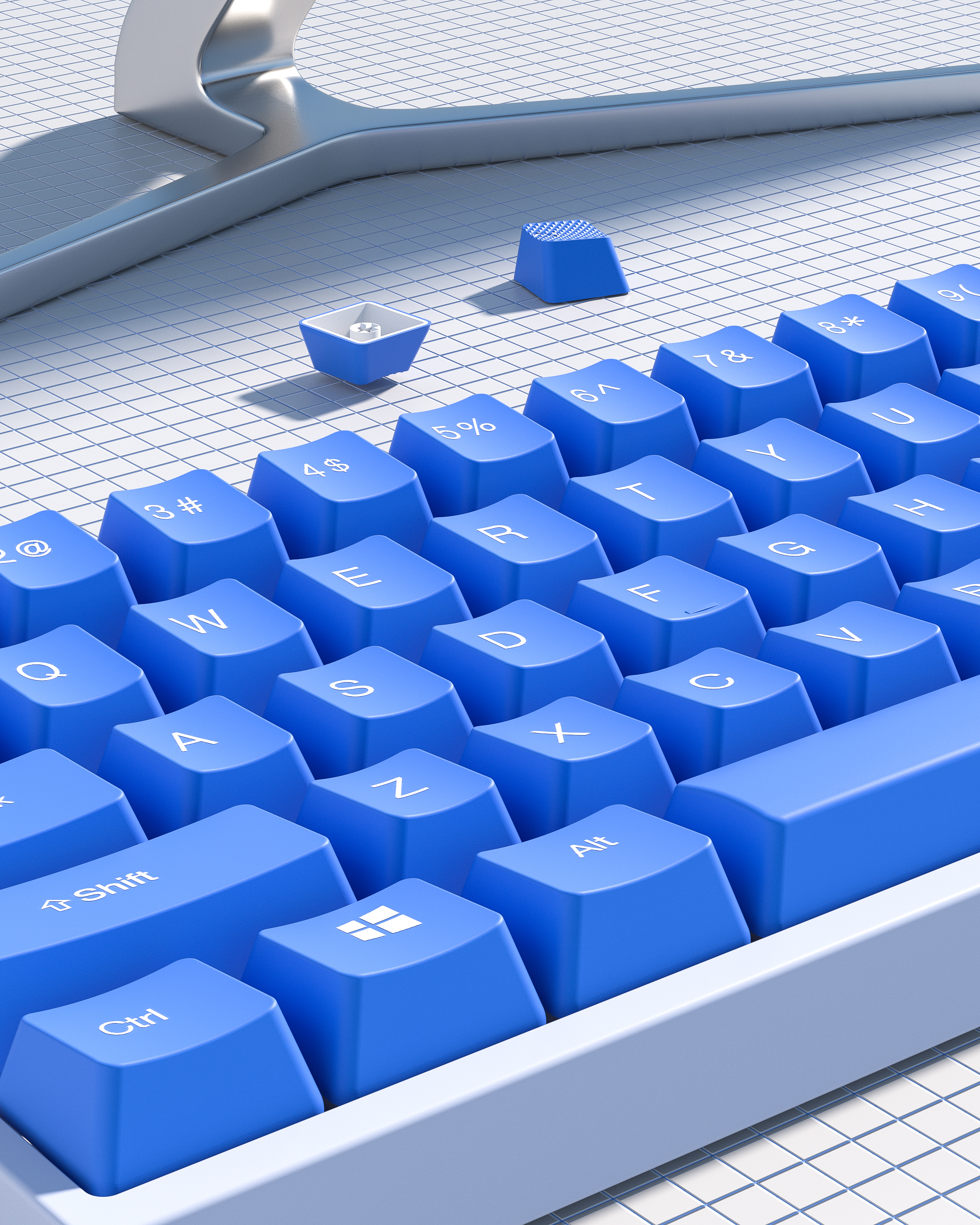 Original works，Industry / products，keyboard，Clean and bright，electronic product，three-dimensional，scene，