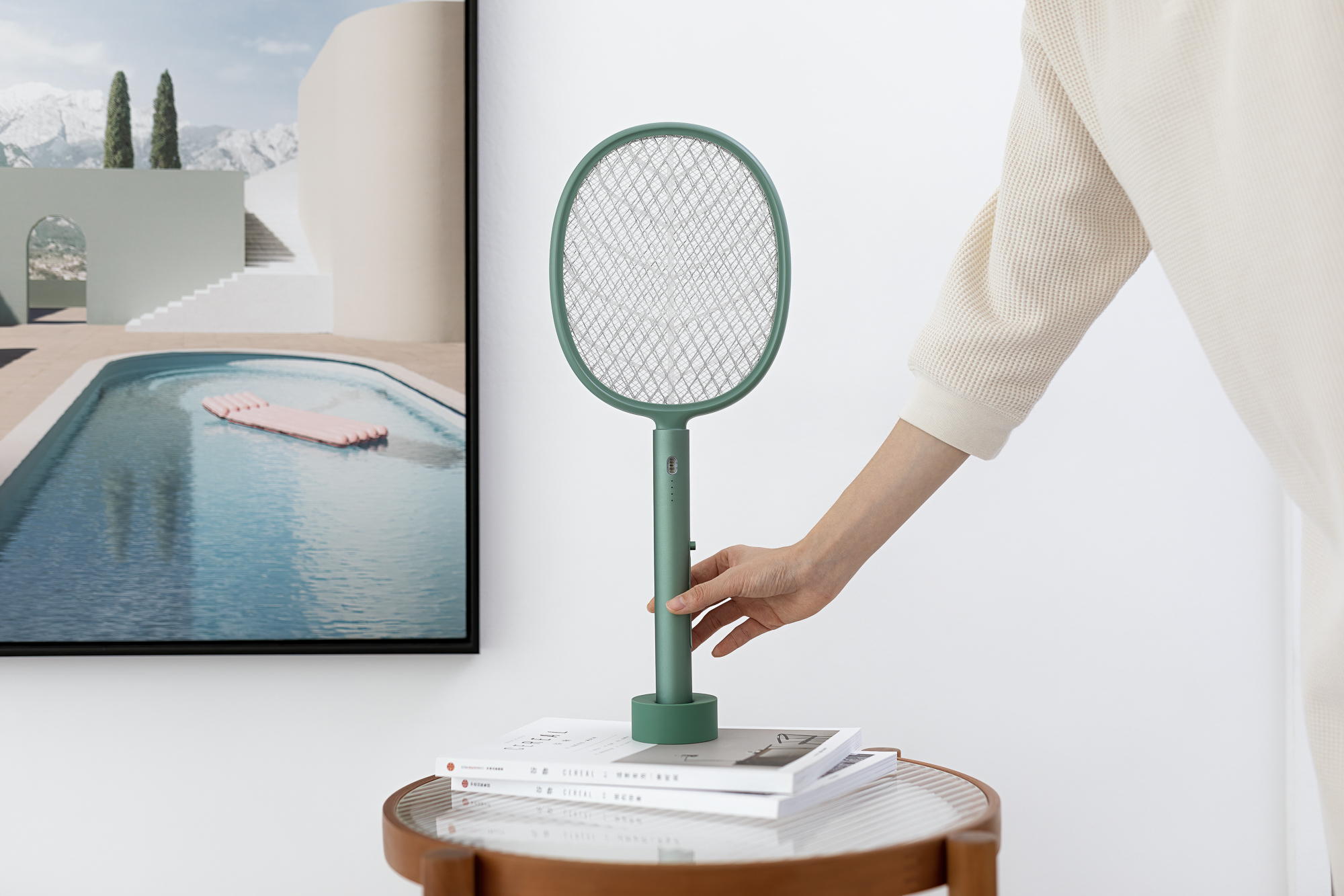 Electric mosquito racket，