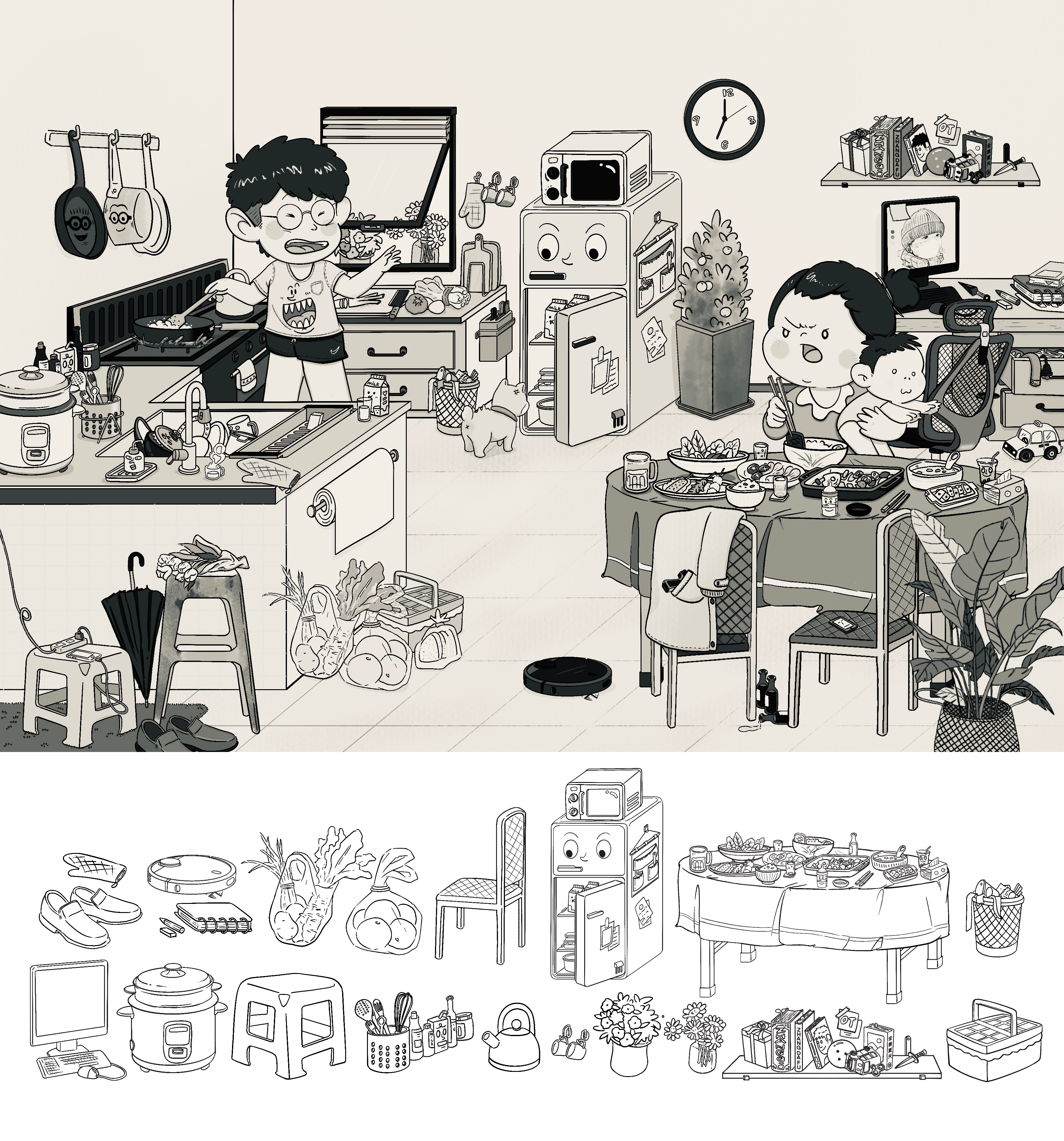 kitchen，delicious food，life，