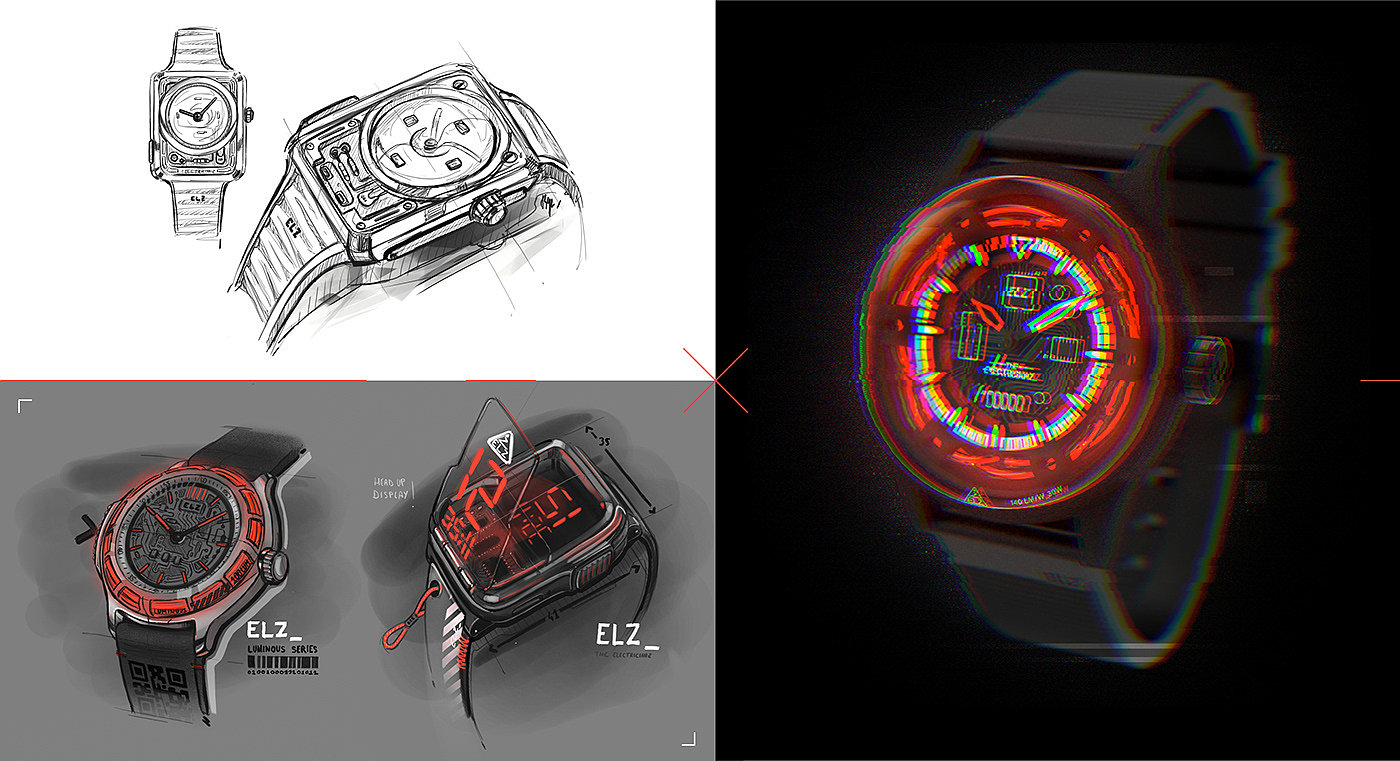 钟表，手表，数字手表，手表设计，创新，ELZ_LAB，