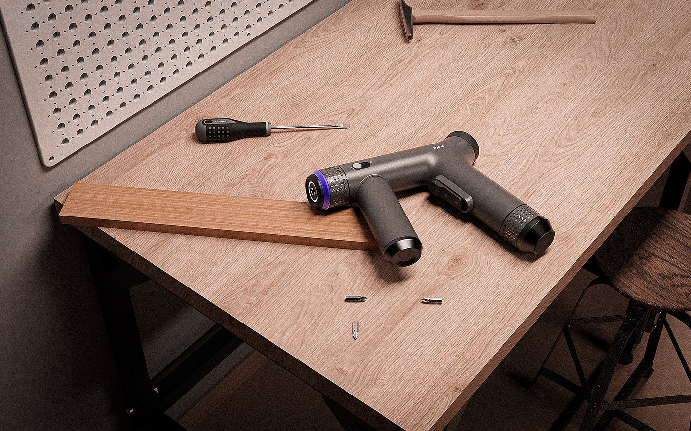 Dyson SD01，Electric drill，Dyson，bit，Electric tool，product design，