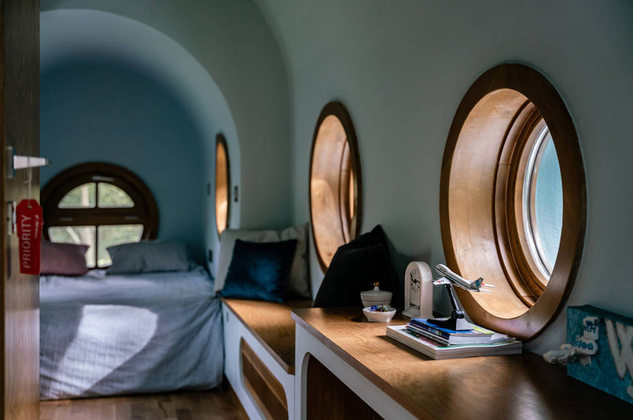 Airplane House，Interior design，aircraft，Hello Wood，Jet aircraft，Jet House，