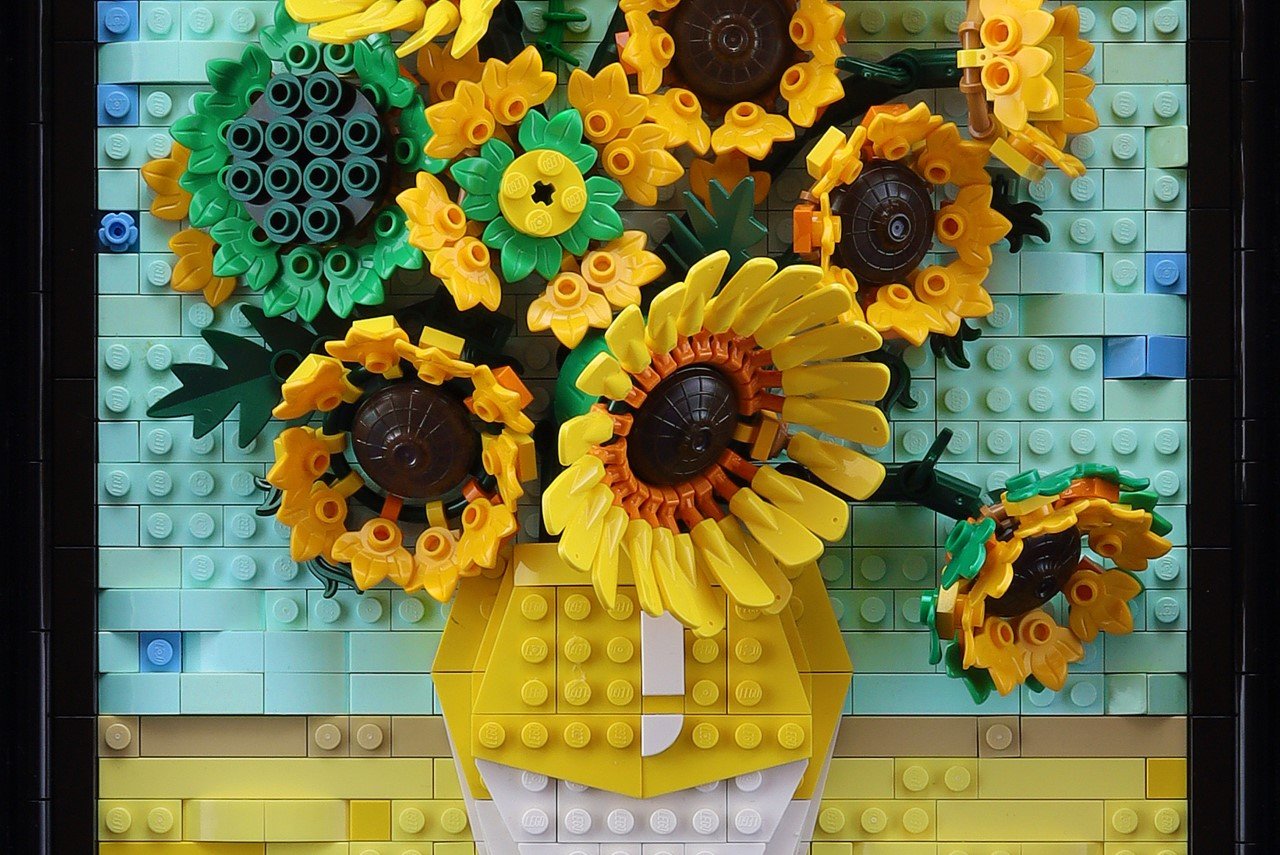 Lego，Lego blocks，Sunflower，van gogh，Toys，