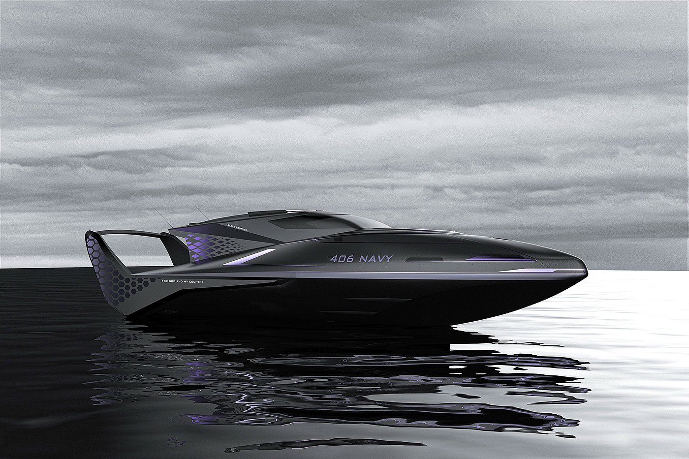 Appearance design，product design，Cool，Coast Guard Speedboat，