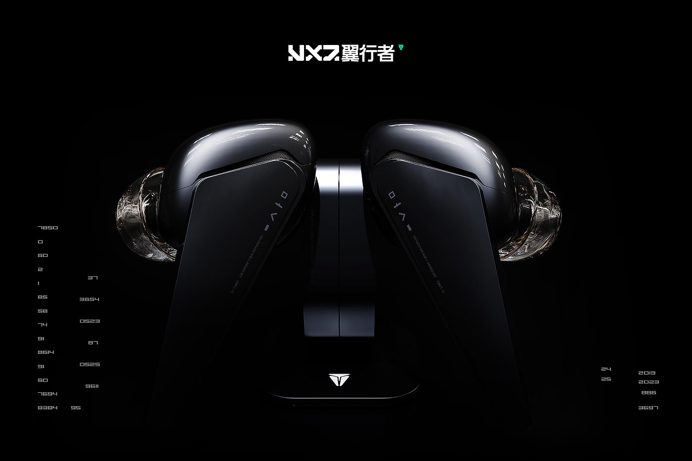Noise reduction earphone，3C electronic products，Wingwalker，Tinty，industrial design，Brand vision，