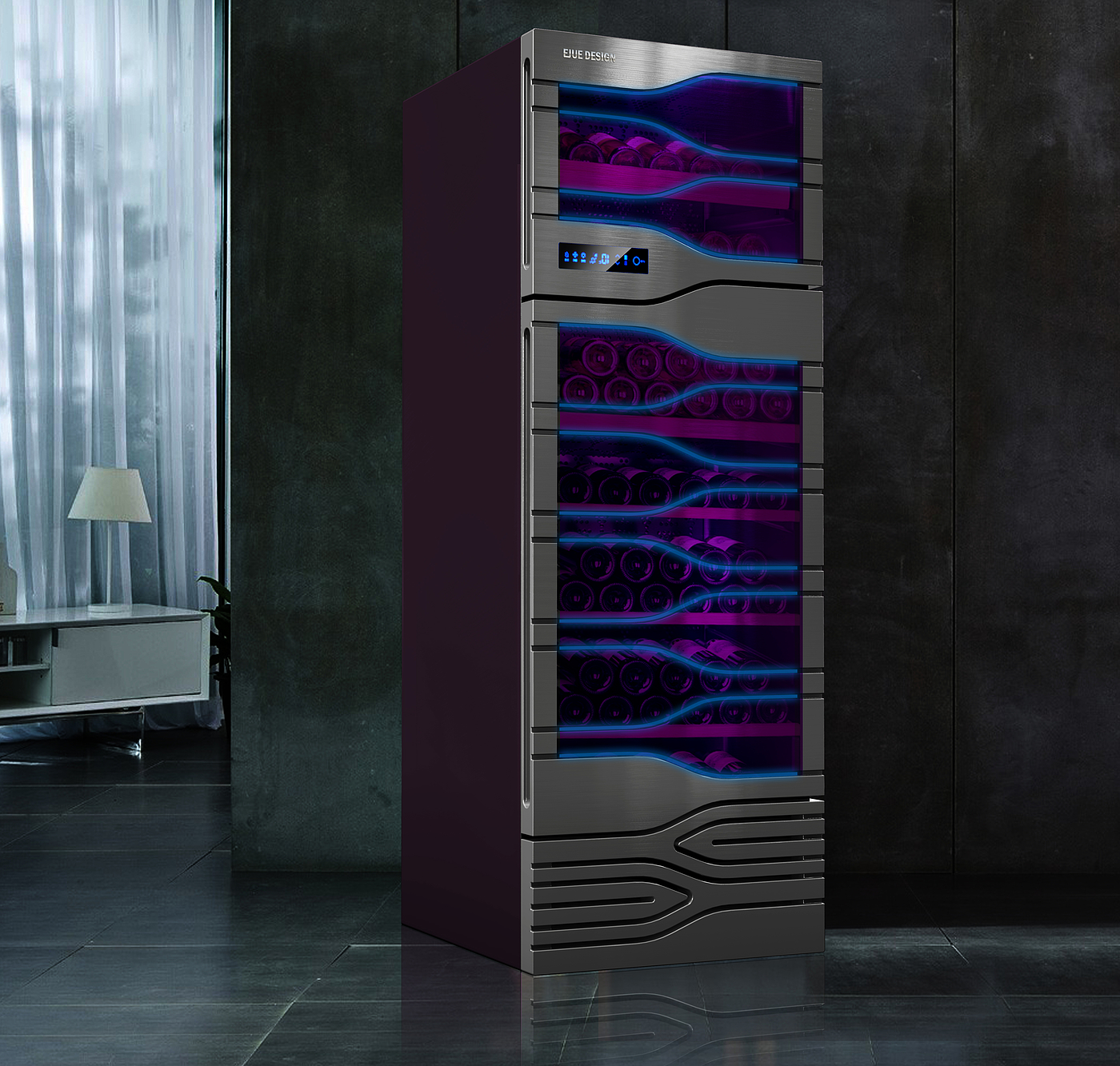 wine cabinet，Wine cabinet，red wine，Yijue，Industrial design company，industrial design，equipment，Self service equipment，