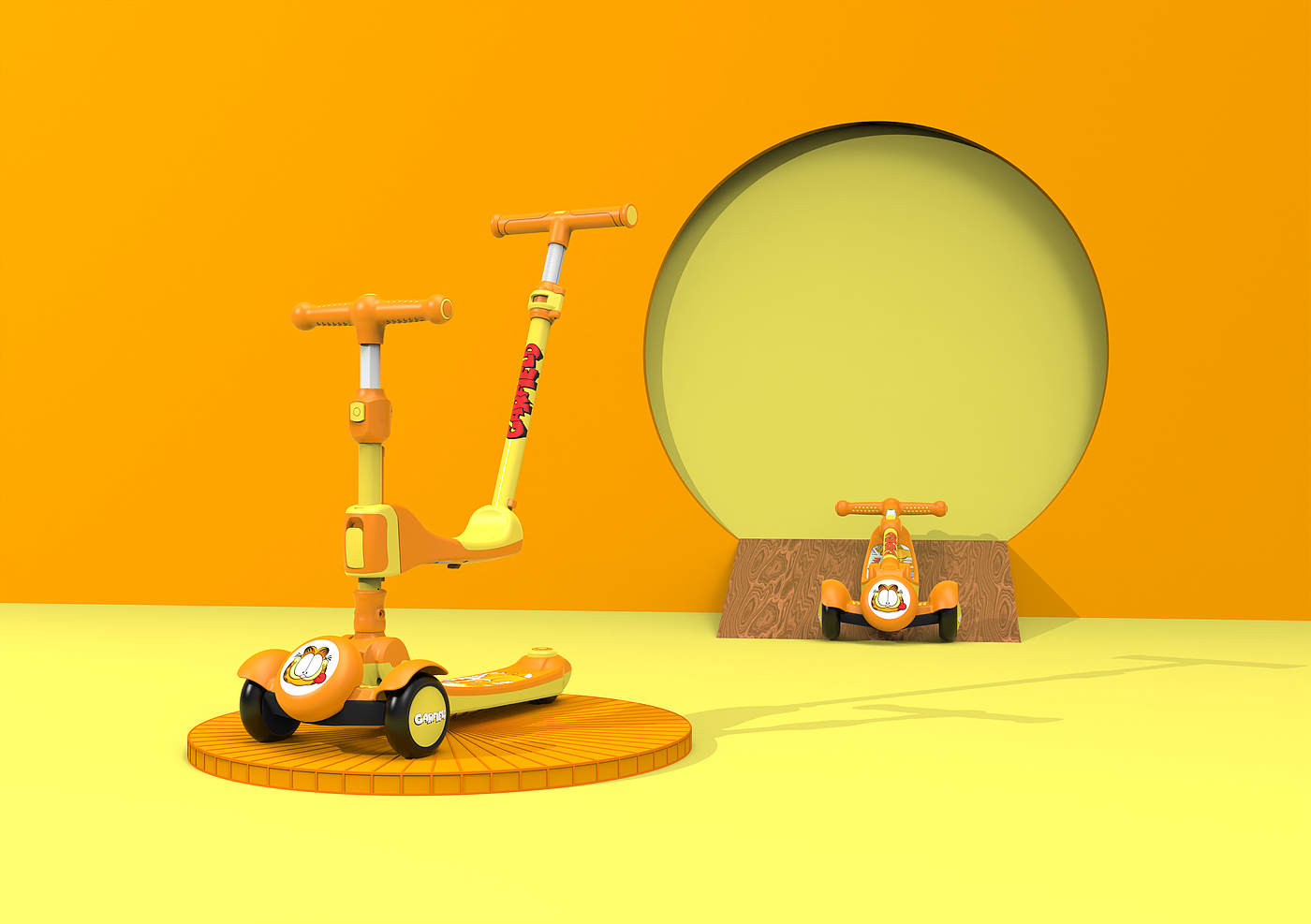 Garfield，Three-in-one scooter，