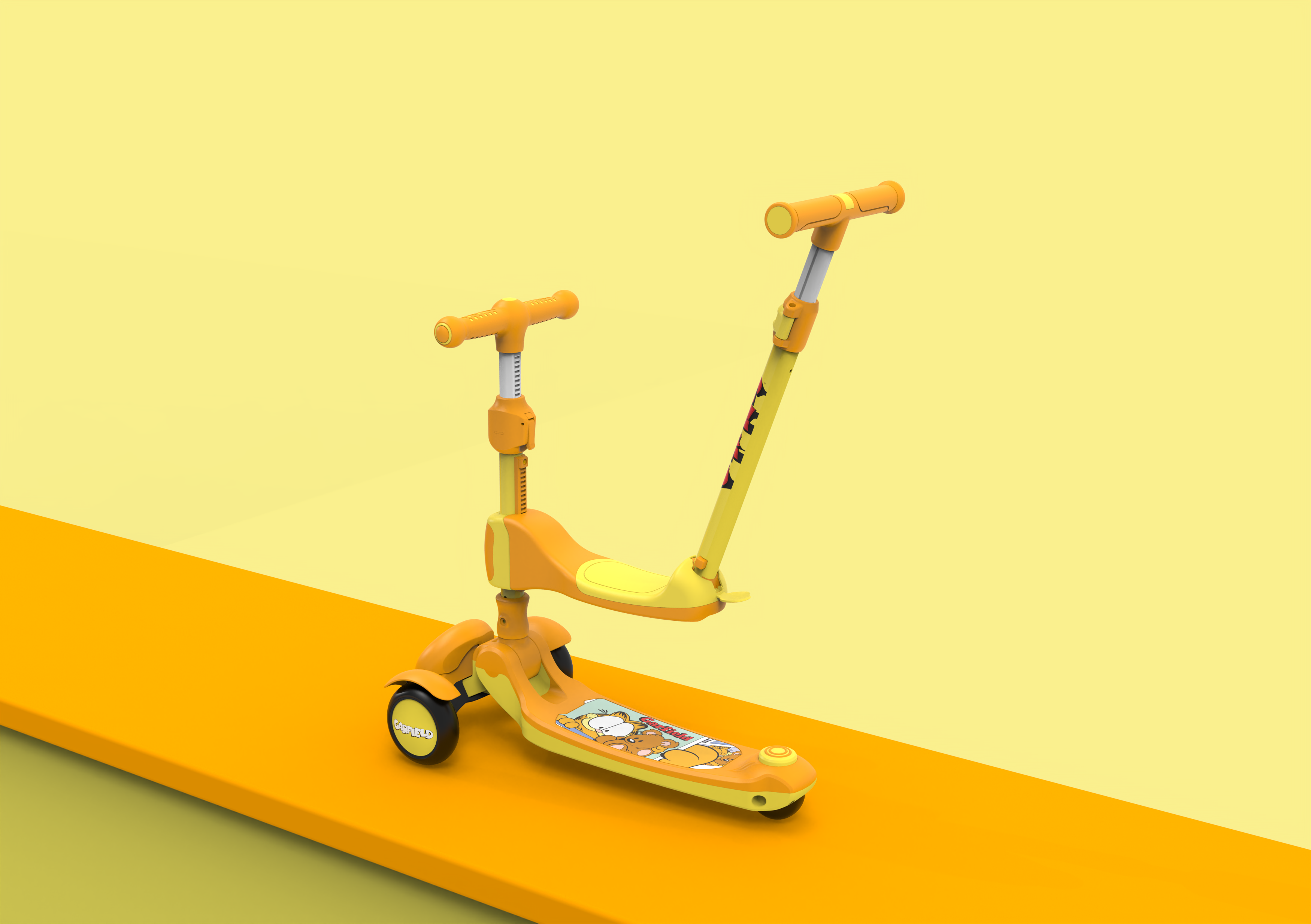 Garfield，Three-in-one scooter，