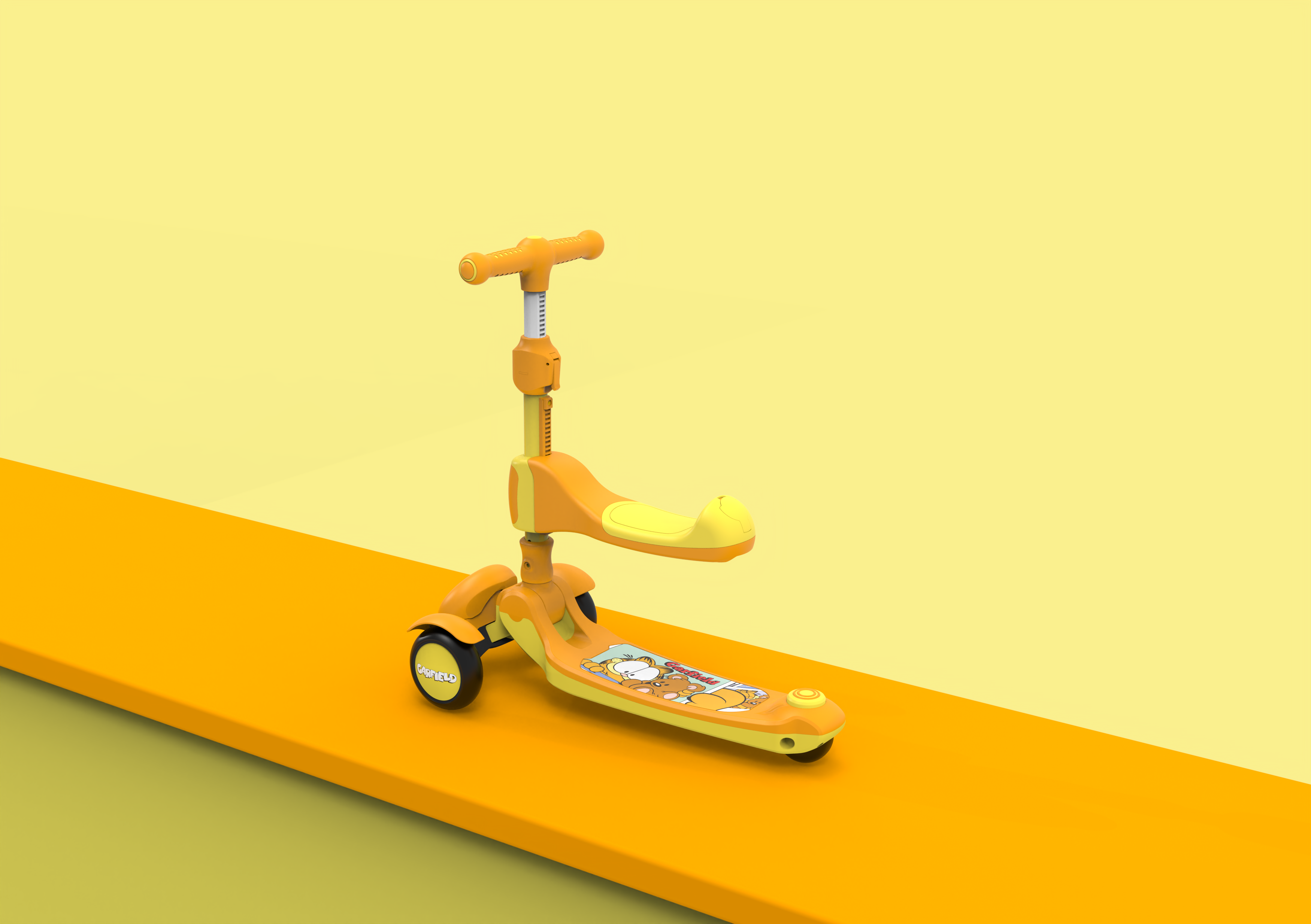 Garfield，Three-in-one scooter，