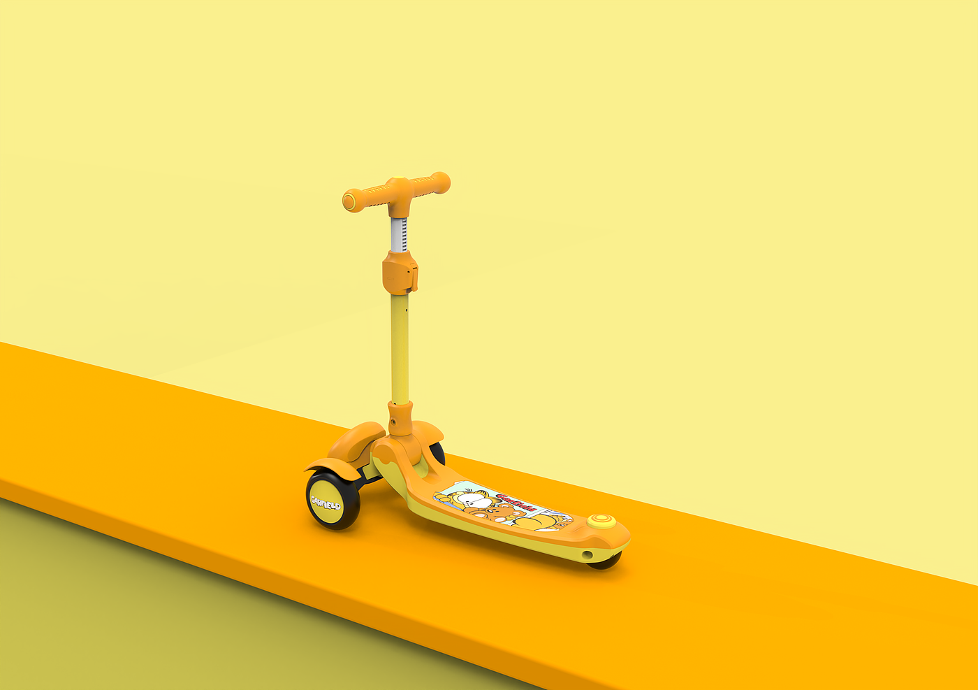 加菲猫，三合一滑板车，