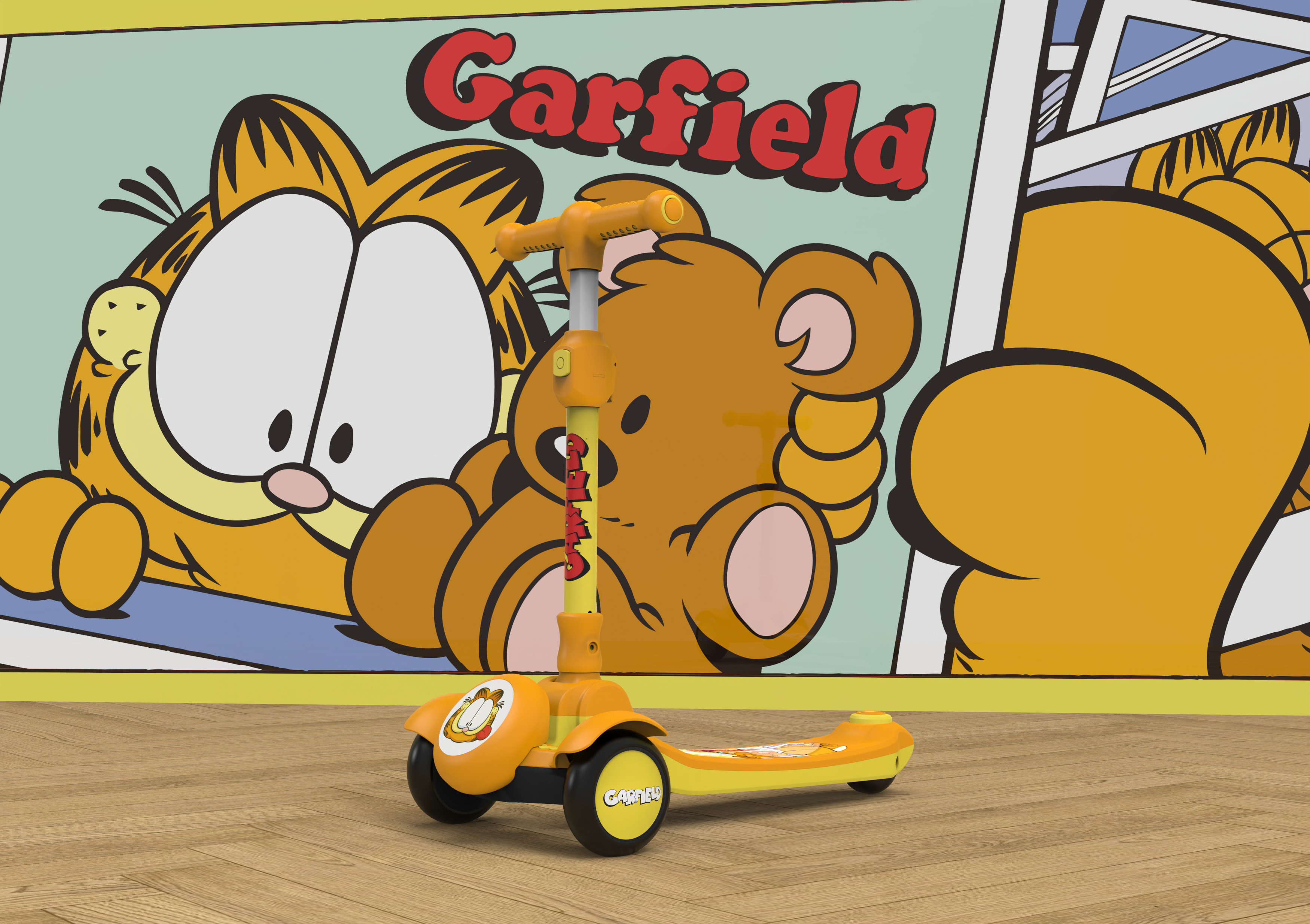 Garfield，Three-in-one scooter，