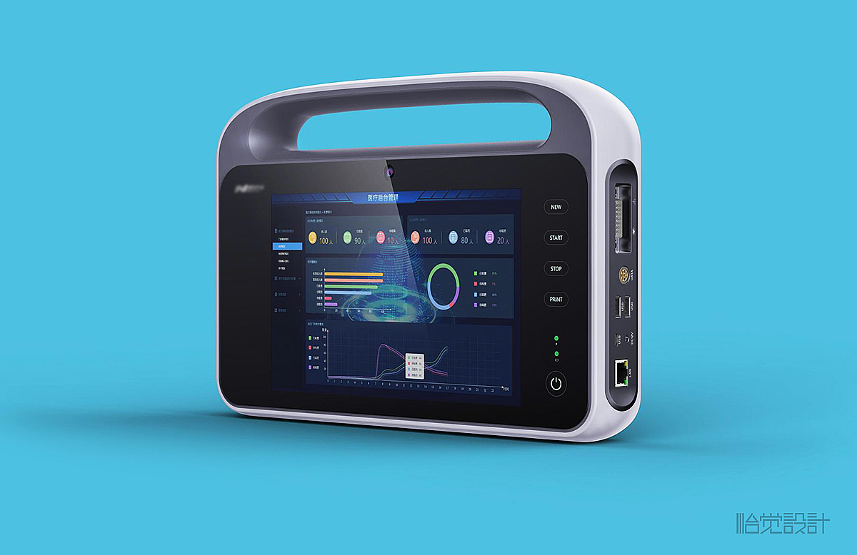 ecg machine，electrocardiogram，portable，Portable electrocardiograph，Industrial design company，Yijue design，Medical equipment，Medical products，