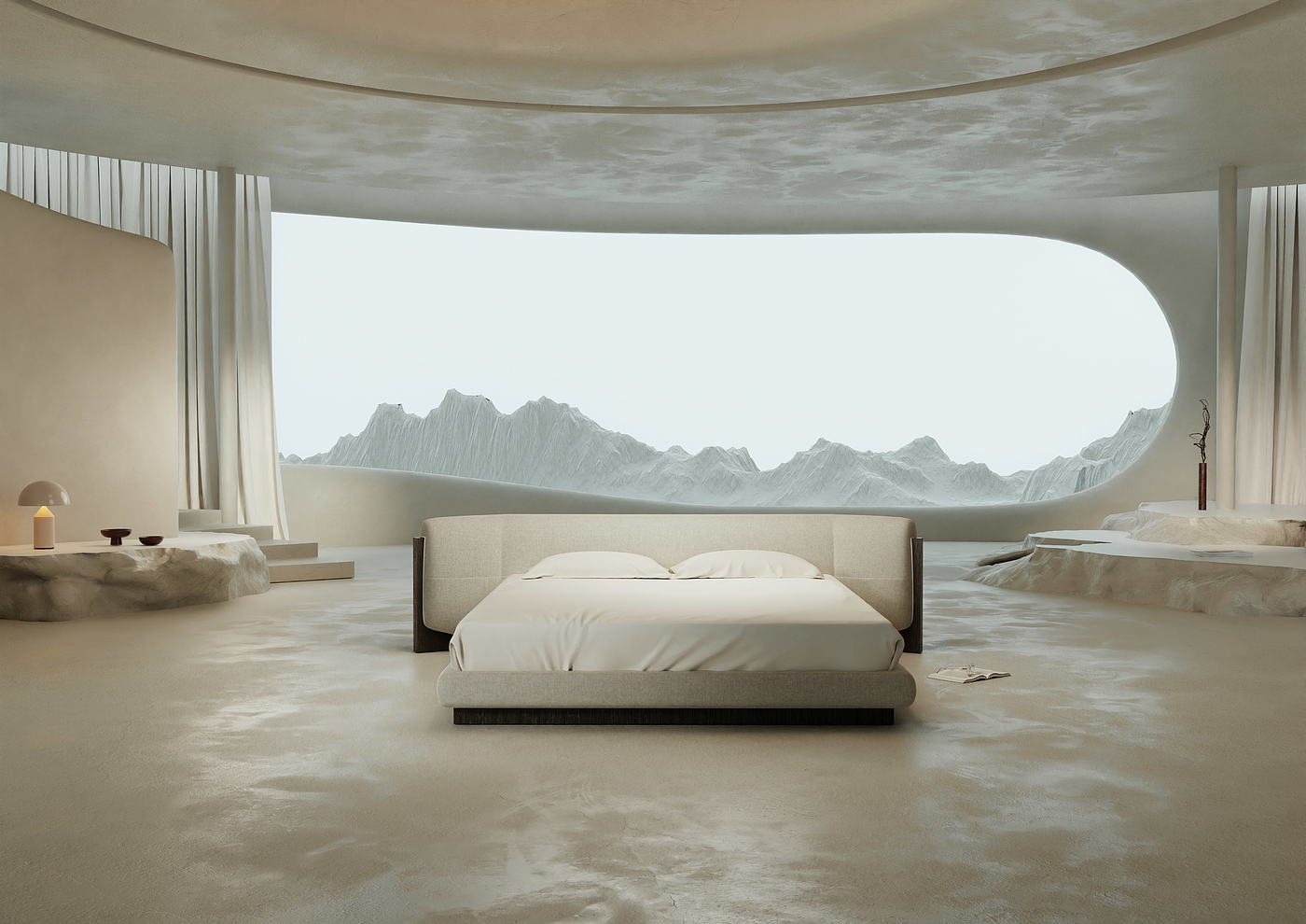 Bed，Modernism，Natural materials，