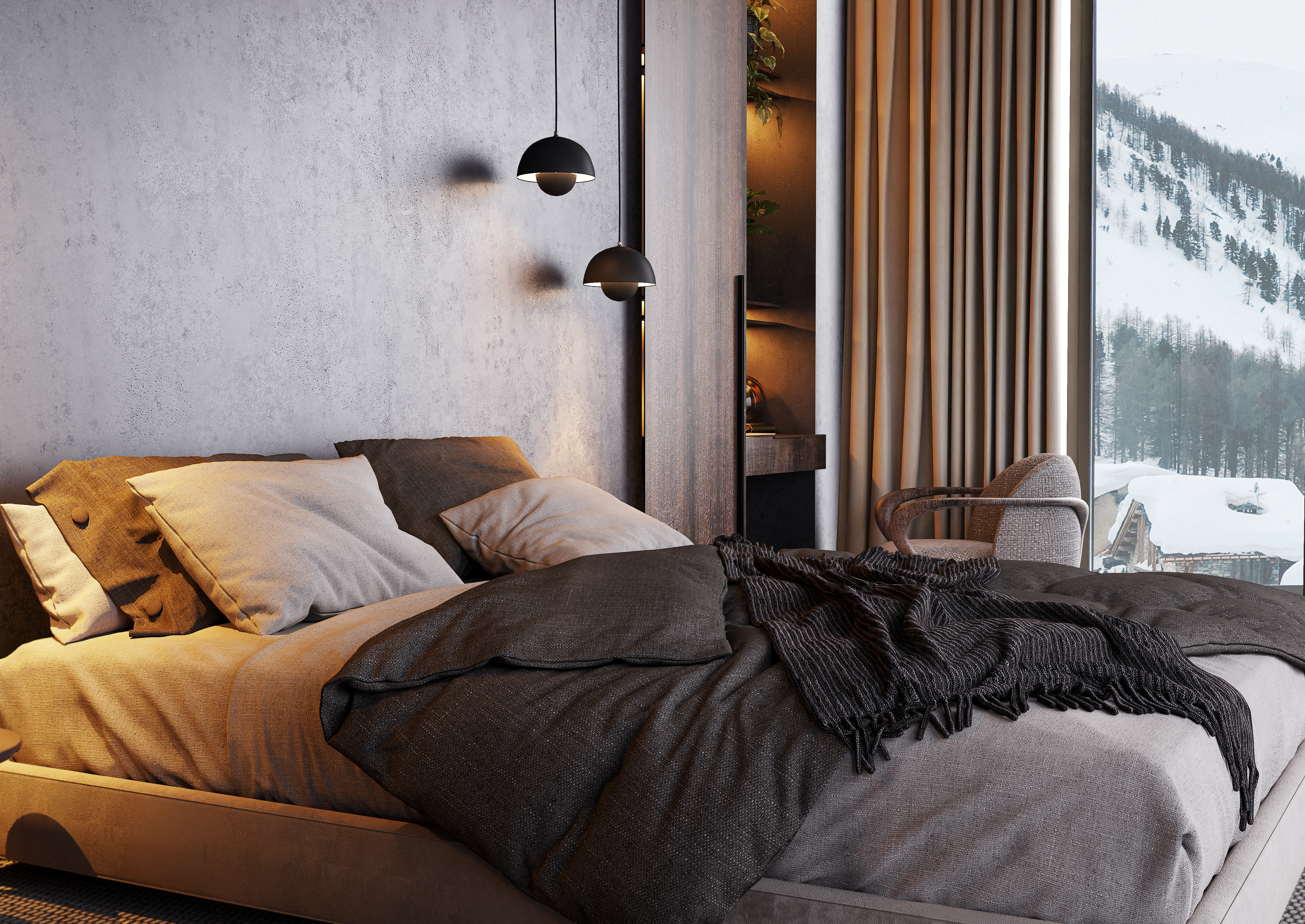 Home interior，cgi，visualization，