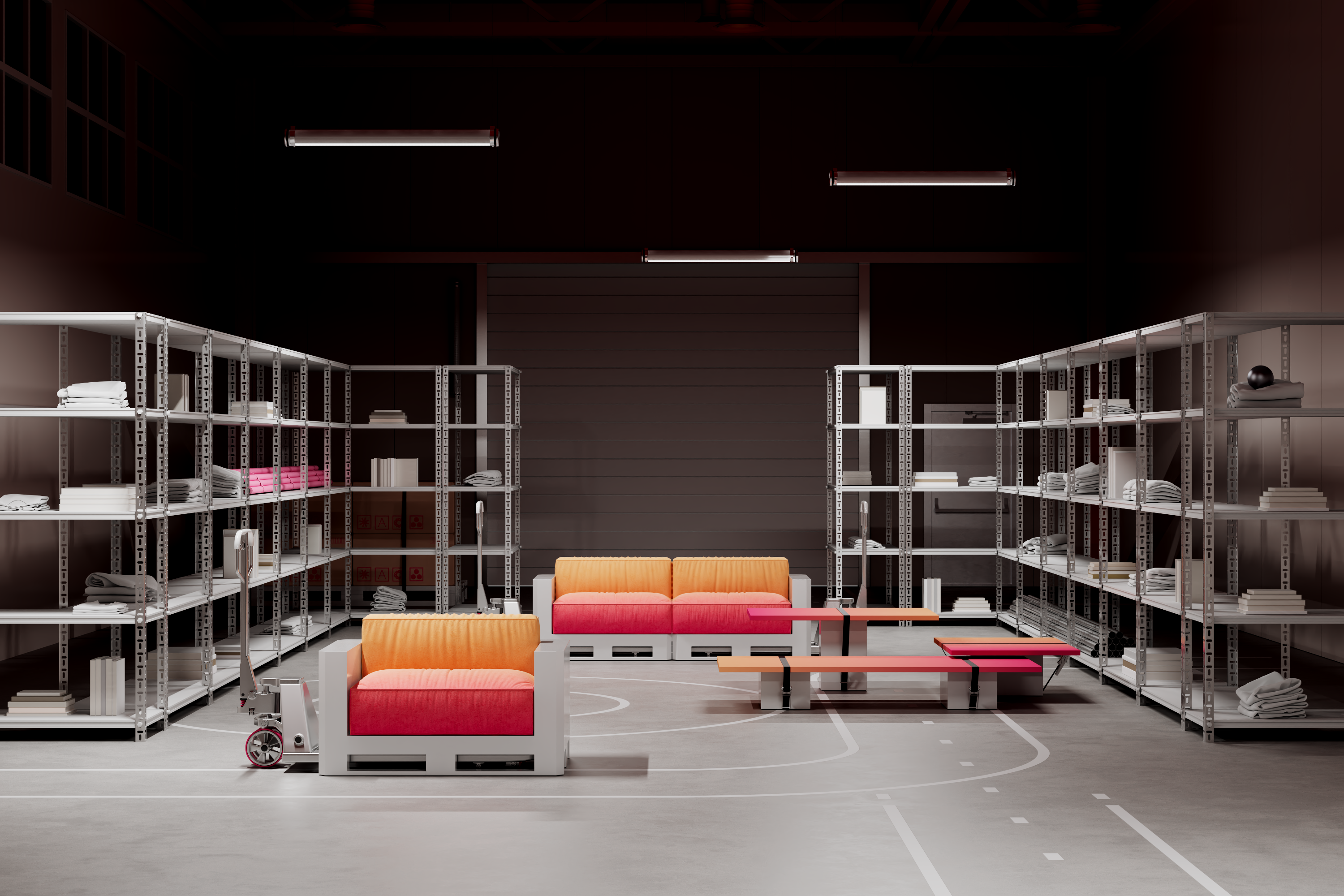 3d，Interior design，Modern style，