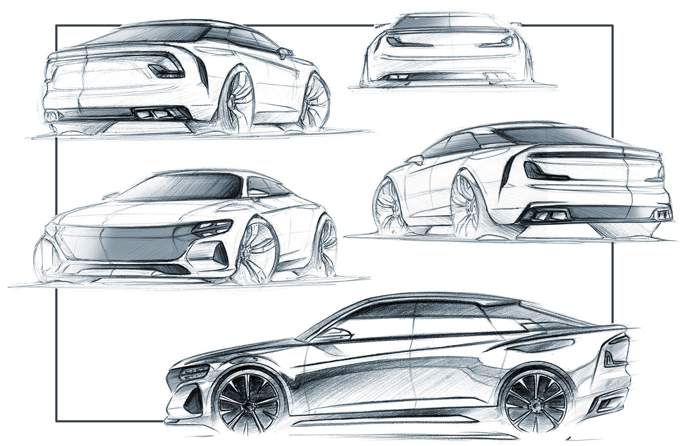 Automobile design，Render，ps，