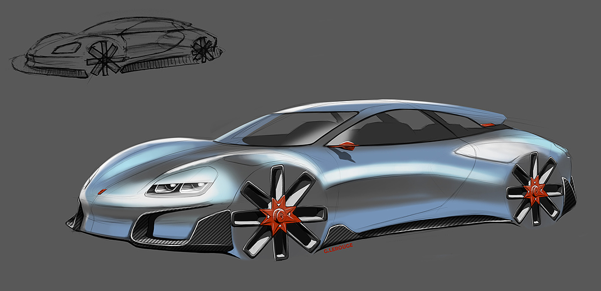 Automobile design，Render，ps，