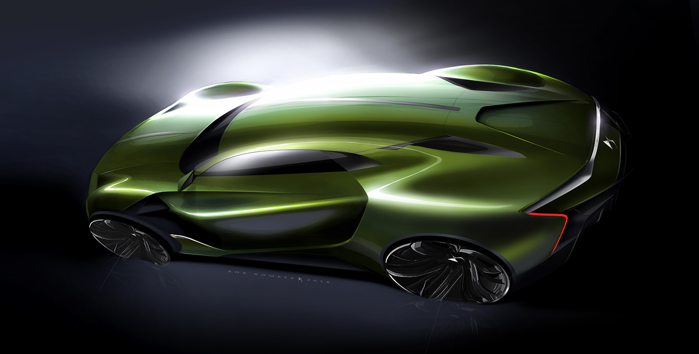 Automobile design，Sports car，ds，Hand drawn car，