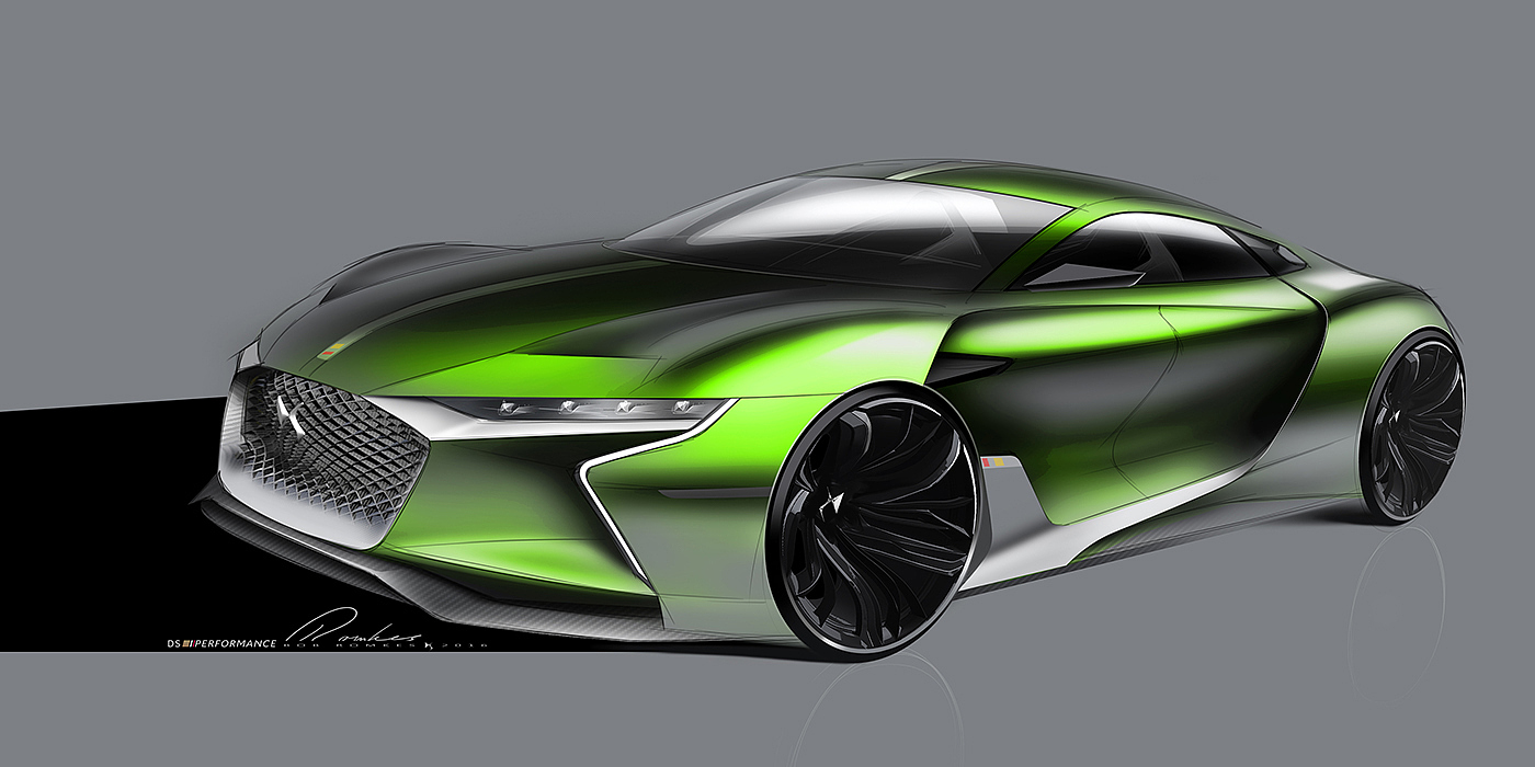Automobile design，Sports car，ds，Hand drawn car，