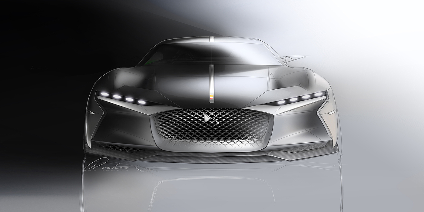 Automobile design，Sports car，ds，Hand drawn car，