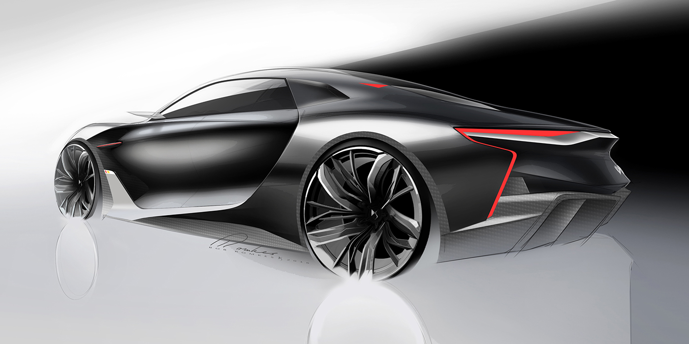 Automobile design，Sports car，ds，Hand drawn car，