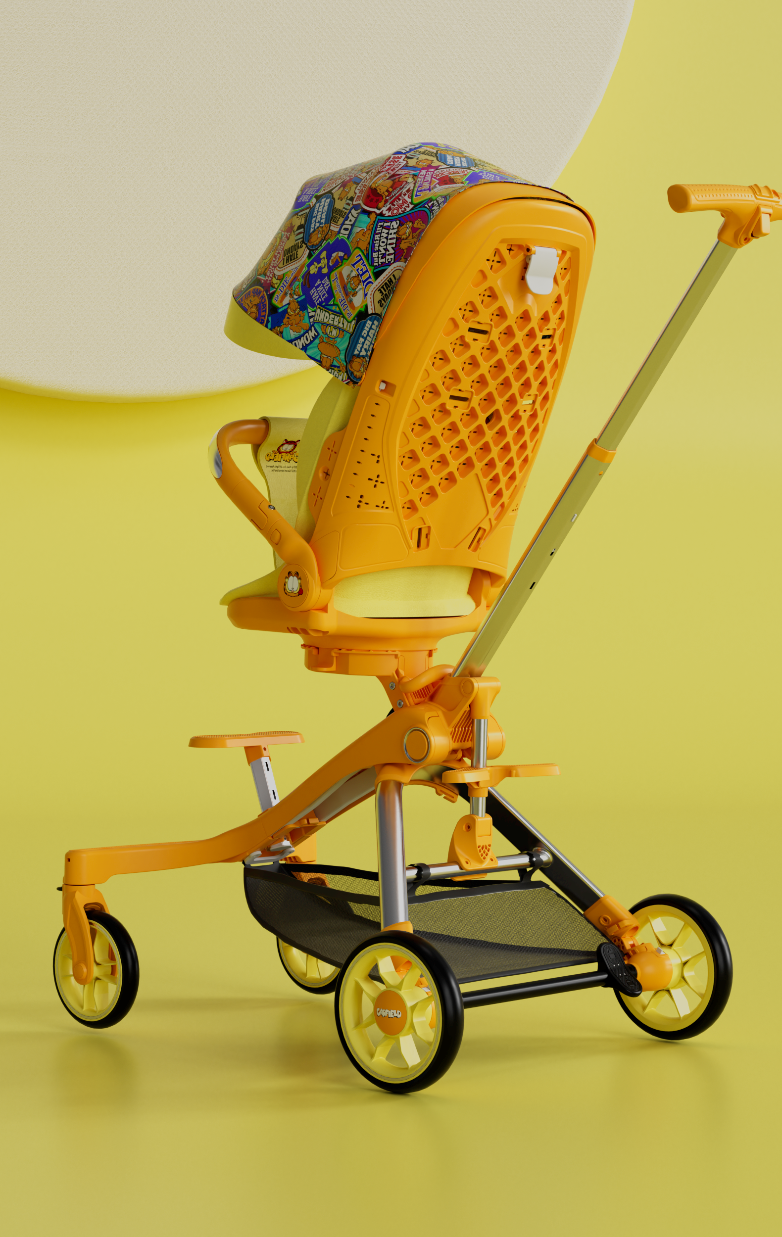 Garfield，Baby walking artifact，Waler cart，