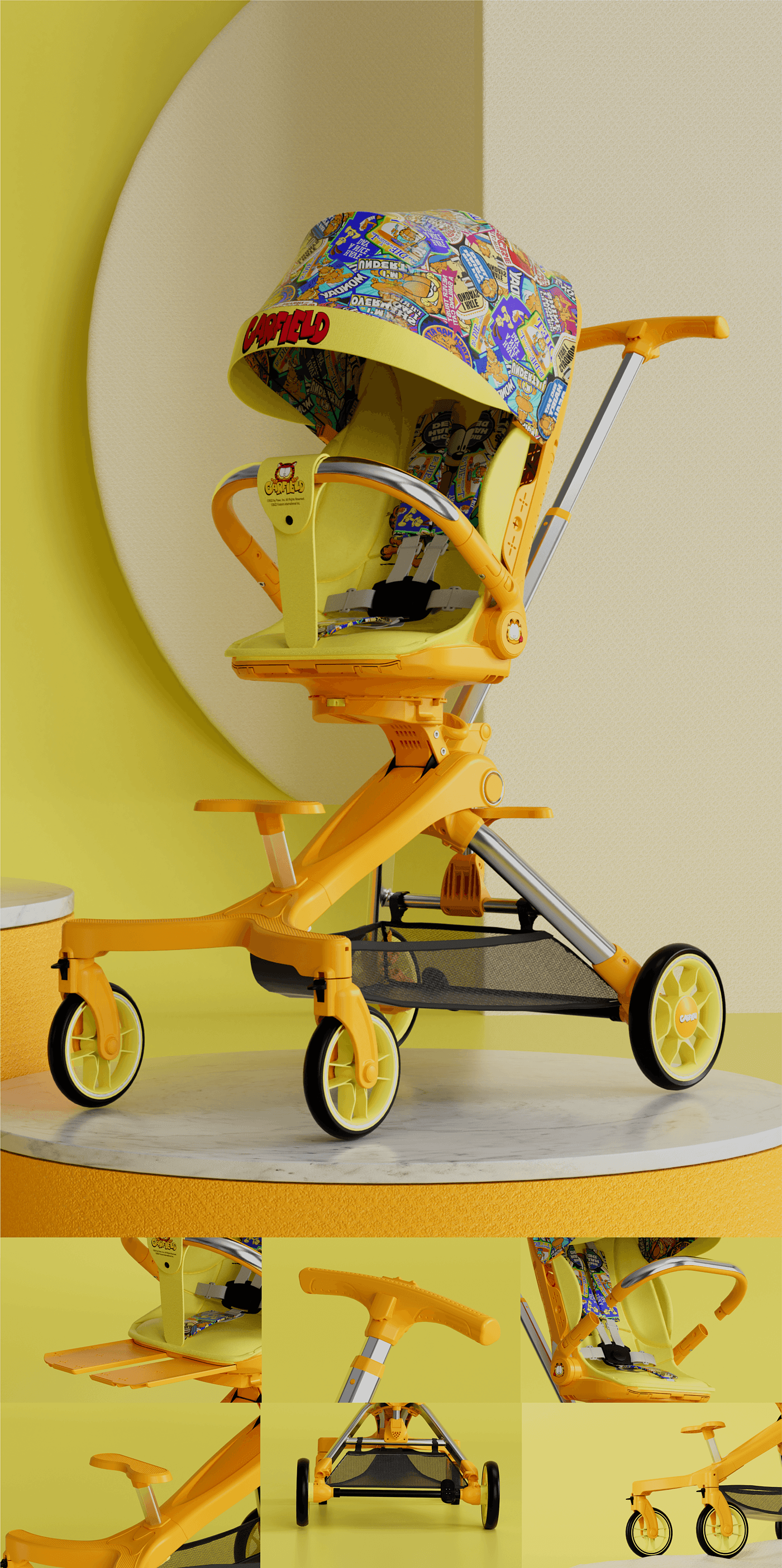 Garfield，Baby walking artifact，Waler cart，