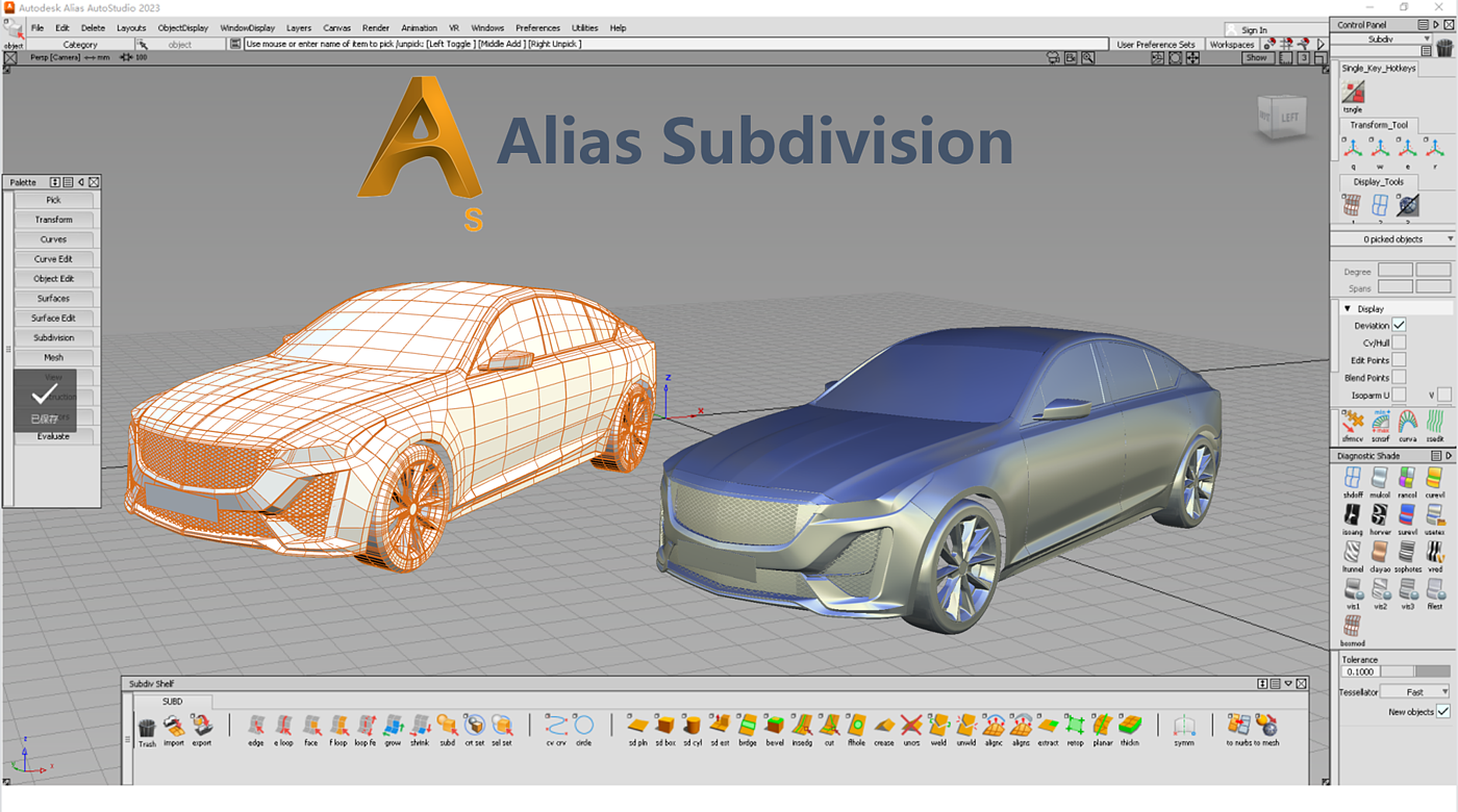 Alias，subset，Subdivision surface modeling，Rapid Modeling，Polygon，