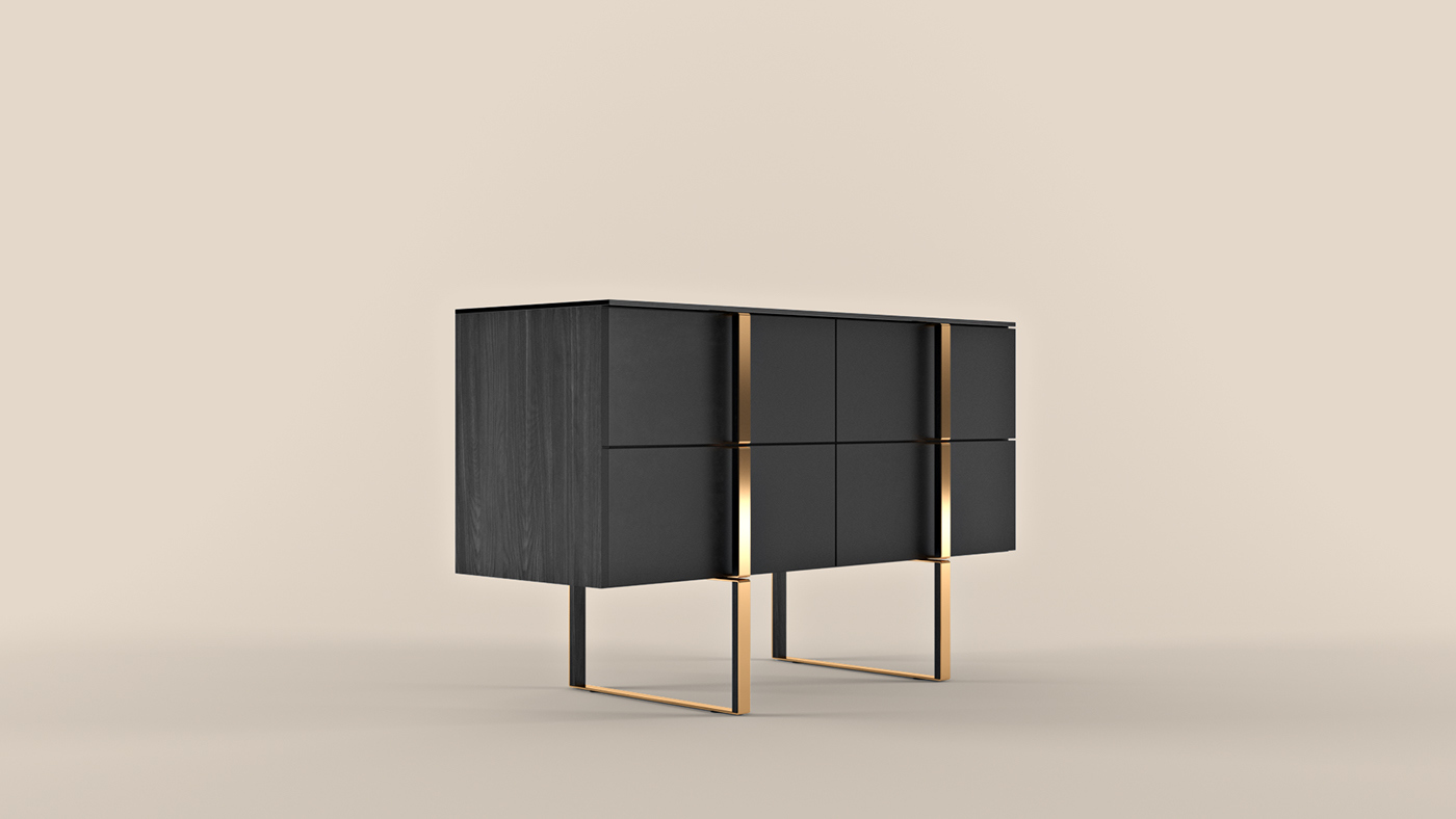 furniture，Home Furnishing，black，cabinet，fashion，brass，
