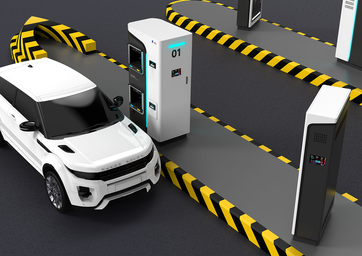 high speed station，Toll robot，automation，Interaction design，Appearance design，