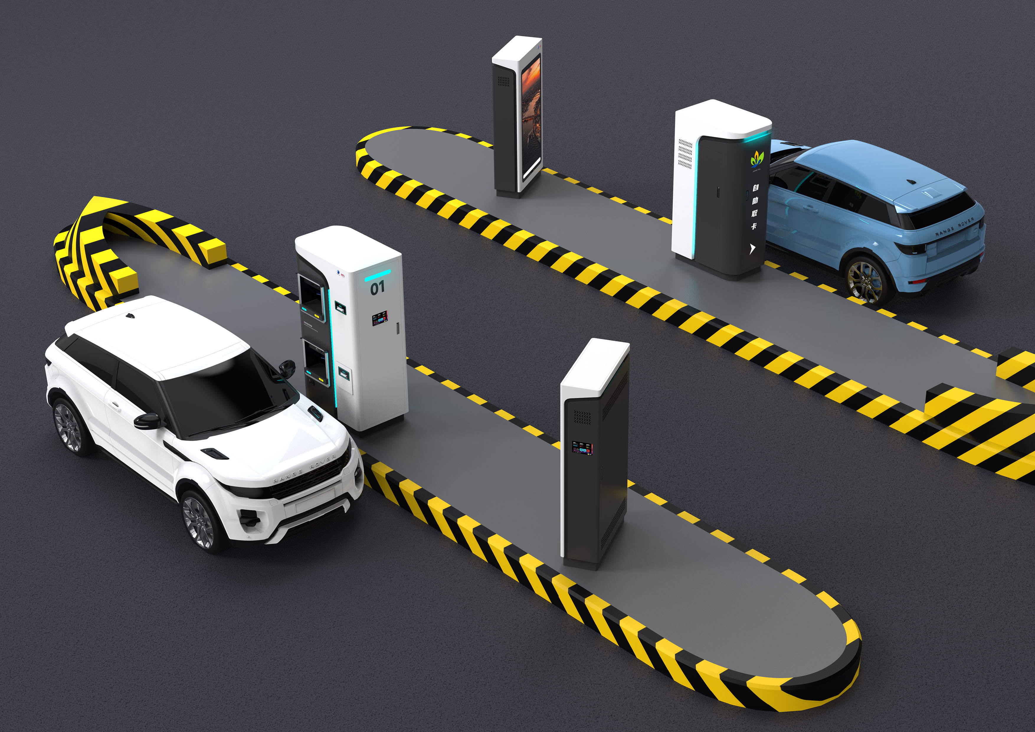 high speed station，Toll robot，automation，Interaction design，Appearance design，