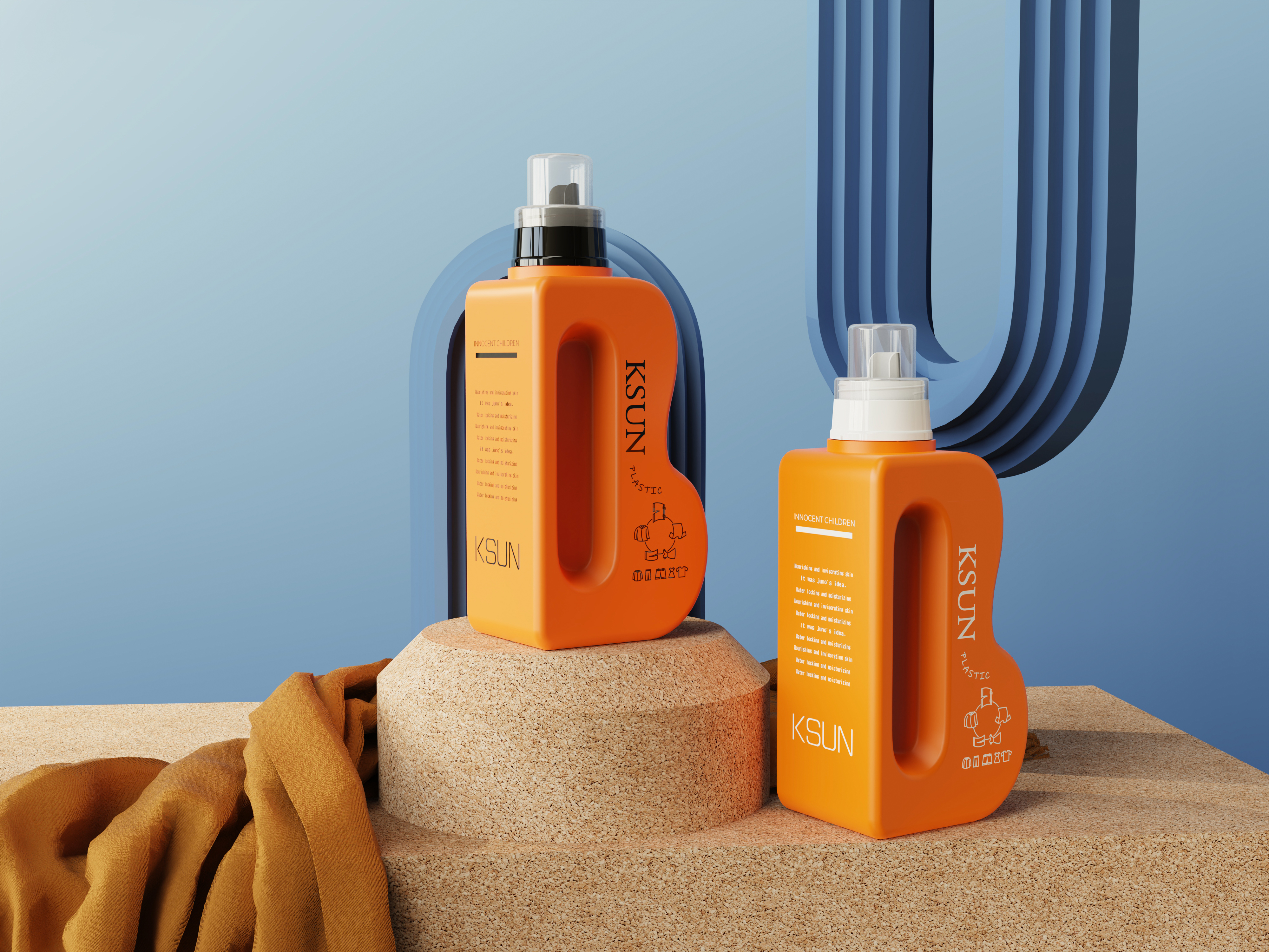 PE bottle，Appearance design，