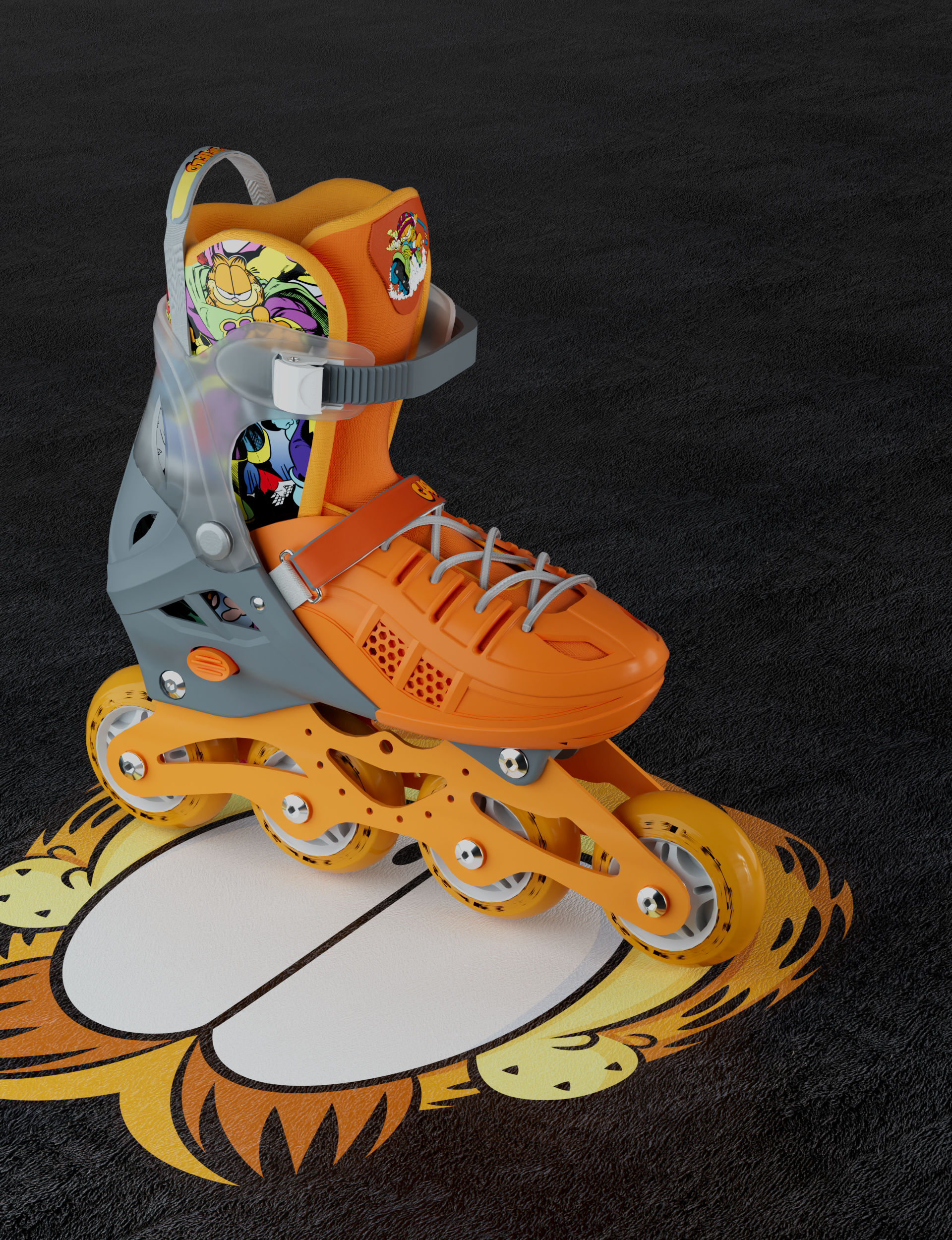 Garfield，Roller skating shoes，the skating shoes，Roller skates，
