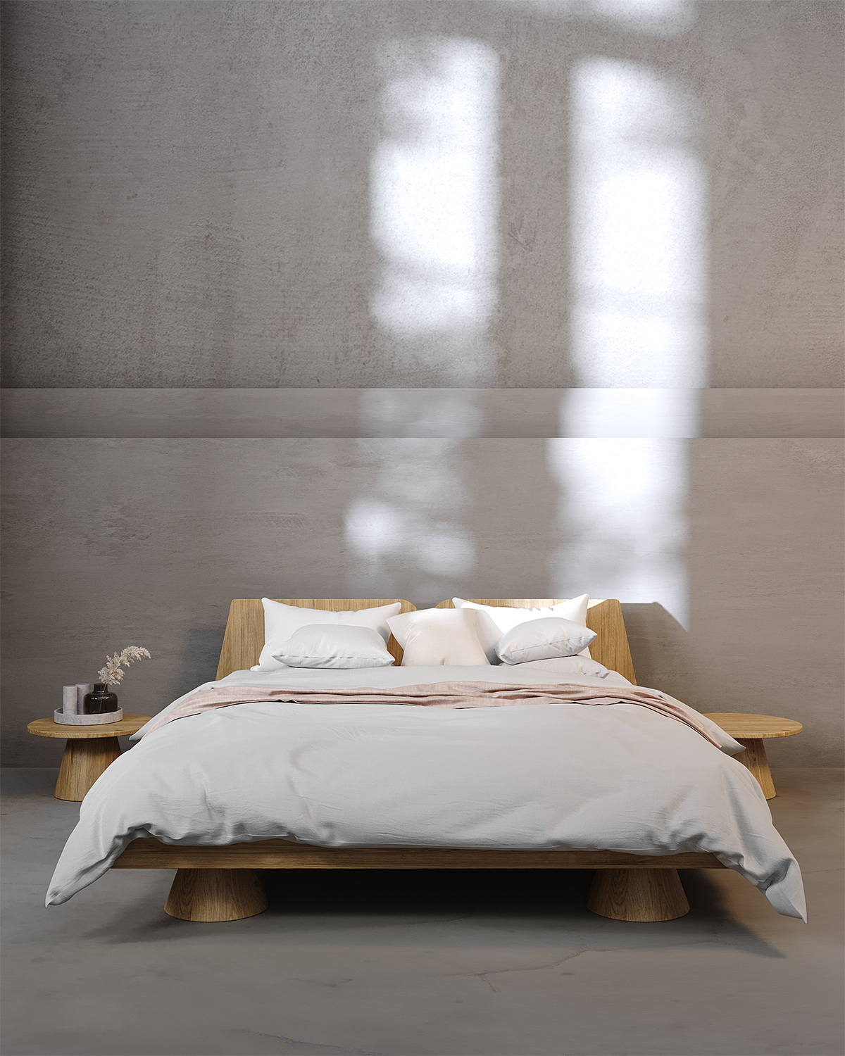 furniture，Bed，wood，Interior design，Home Furnishing，furniture design ，bedside cupboard，