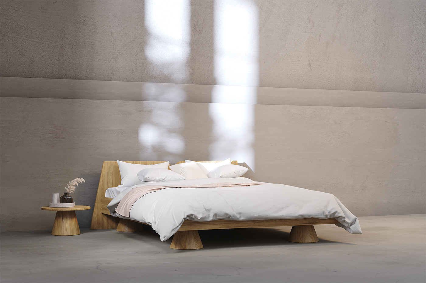 furniture，Bed，wood，Interior design，Home Furnishing，furniture design ，bedside cupboard，